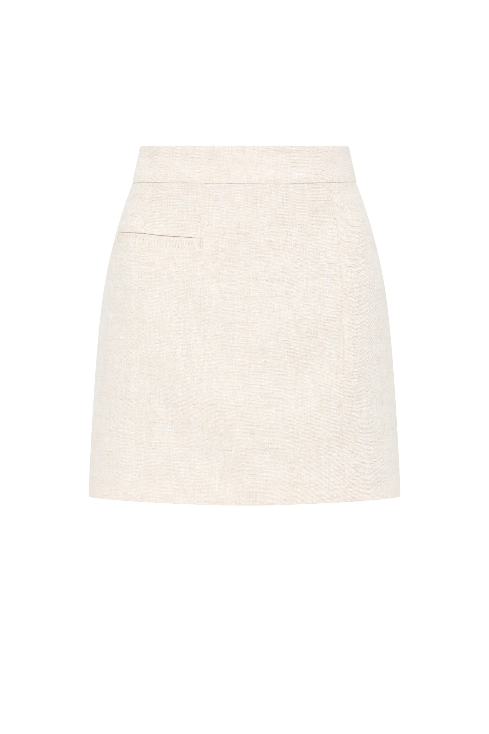 Clio Linen Mini Skirt Natural 