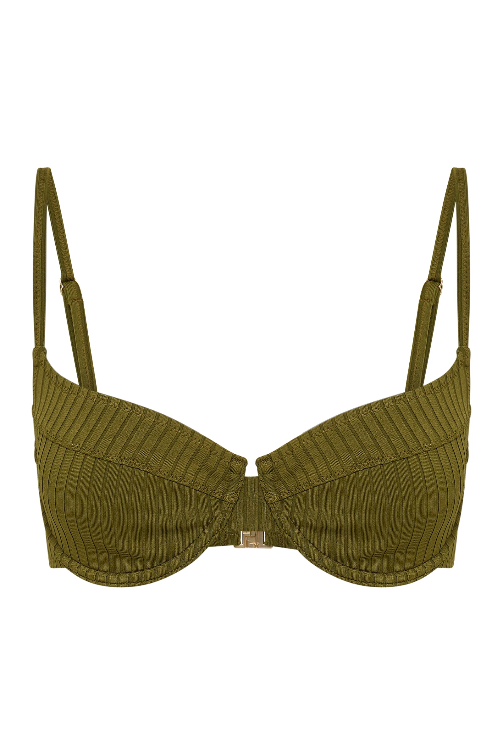 Rib Bralette Deep Olive 