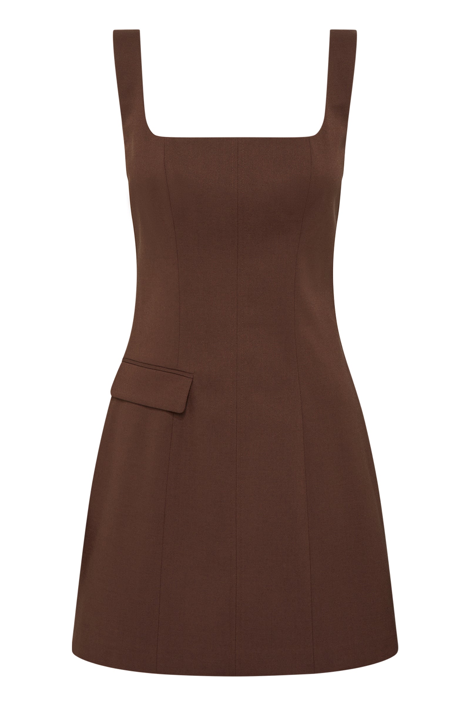 Easton Tailored Mini Dress Cocoa 