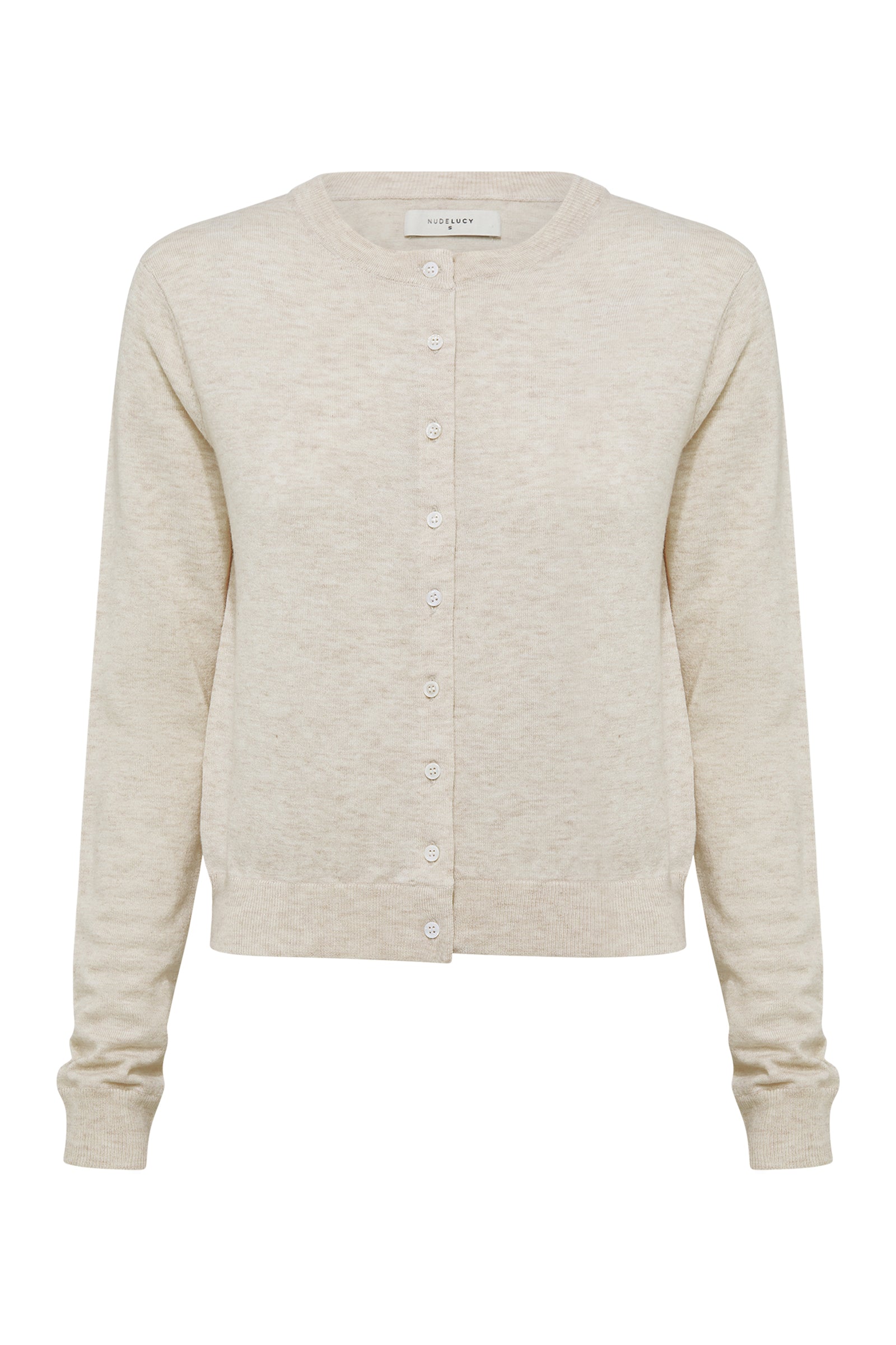 Rae Knit Cardigan Cream Marle 