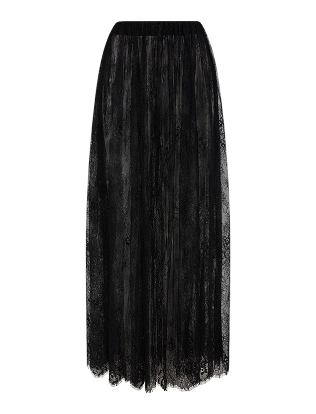 Sian Lace Maxi Skirt Black 