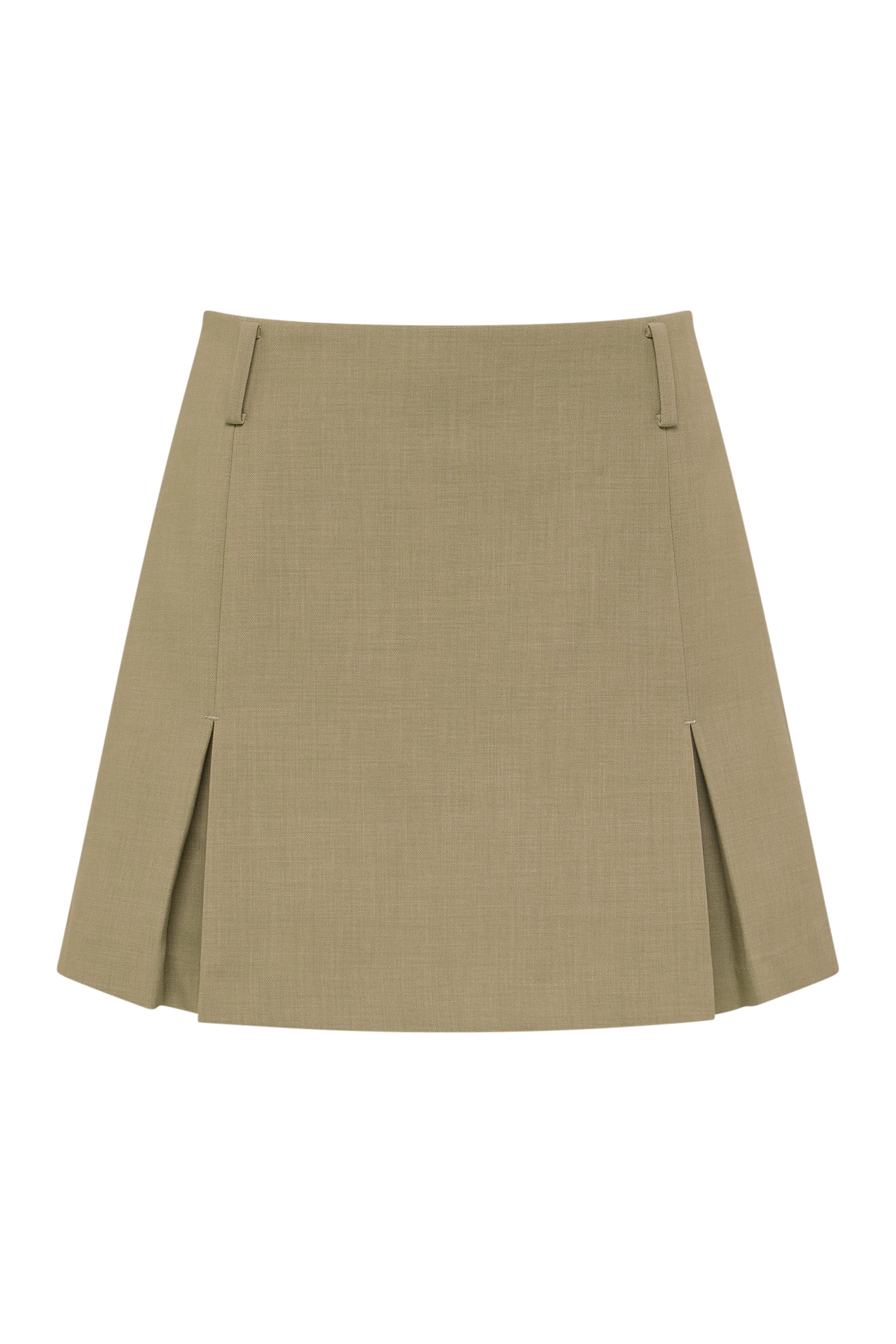 Audrey Tailored Mini Skirt Moss 