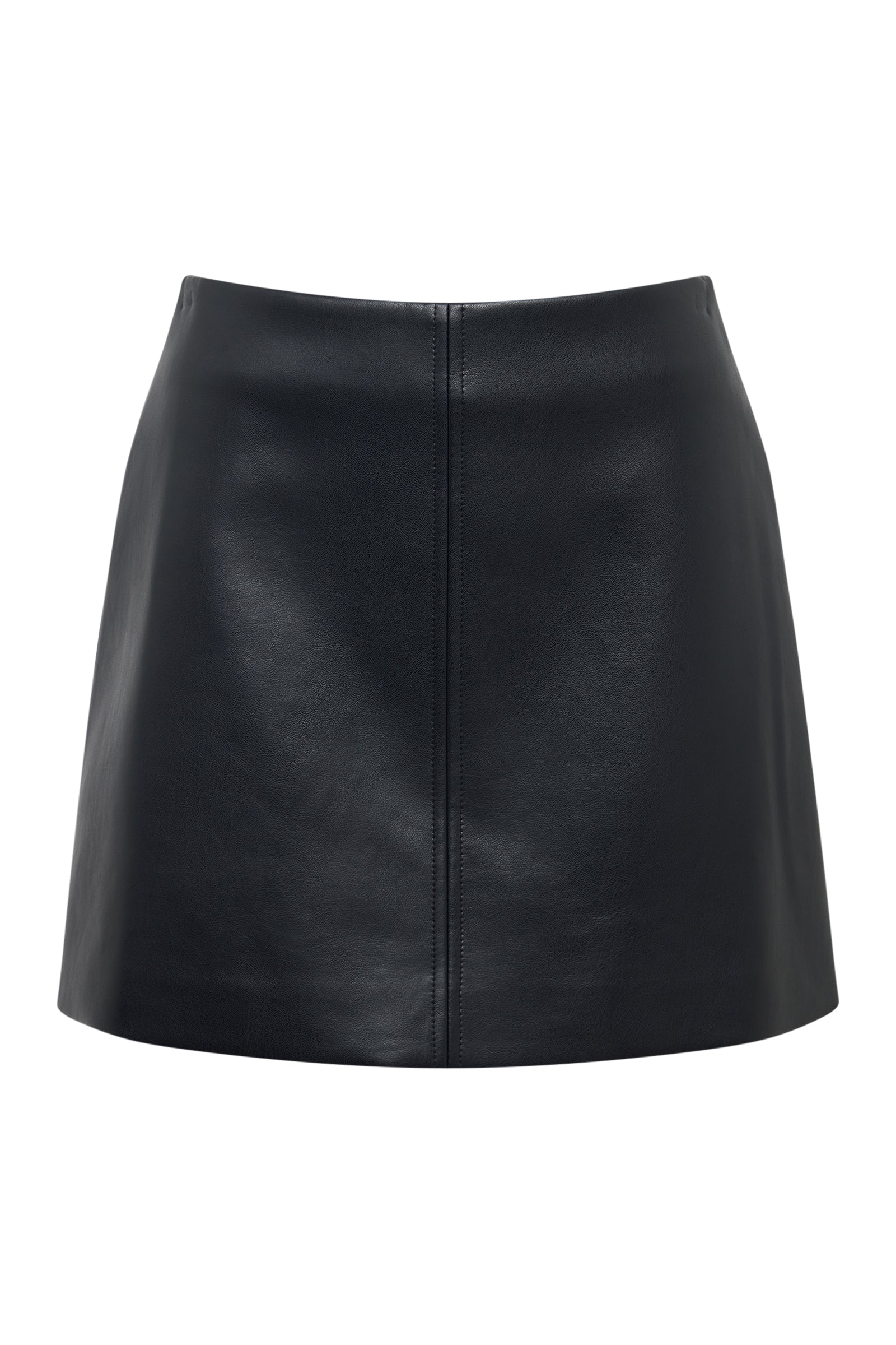 Beaumont Vegan Leather Mini Skirt Black 