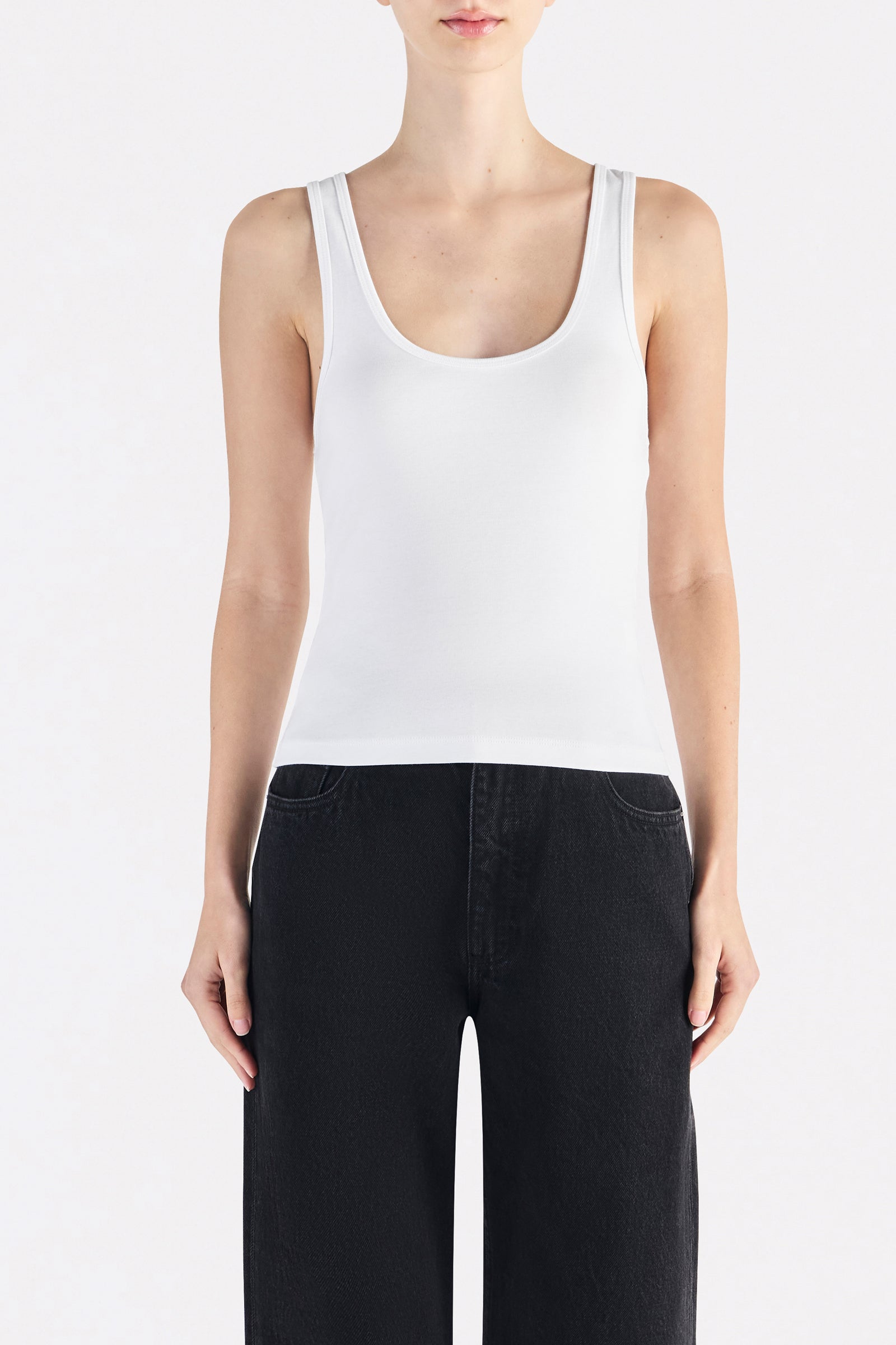Organic 90s Singlet White 