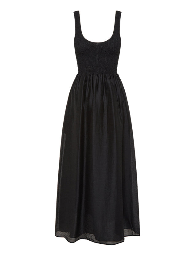 Elio Linen Maxi Dress Black 