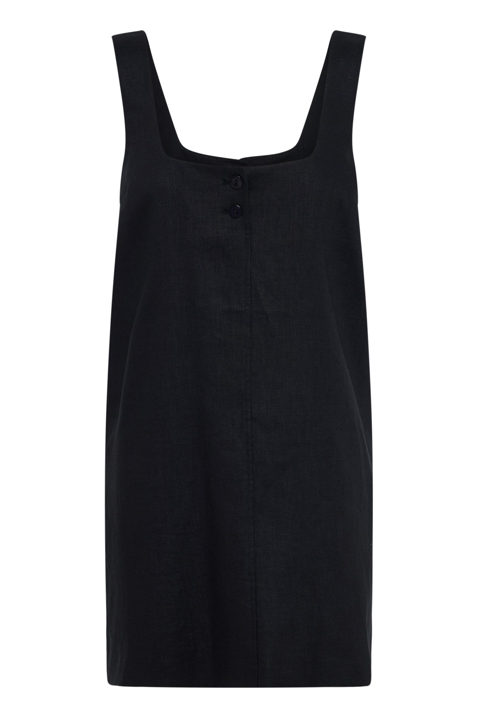 Zephyr Linen Mini Dress Black 