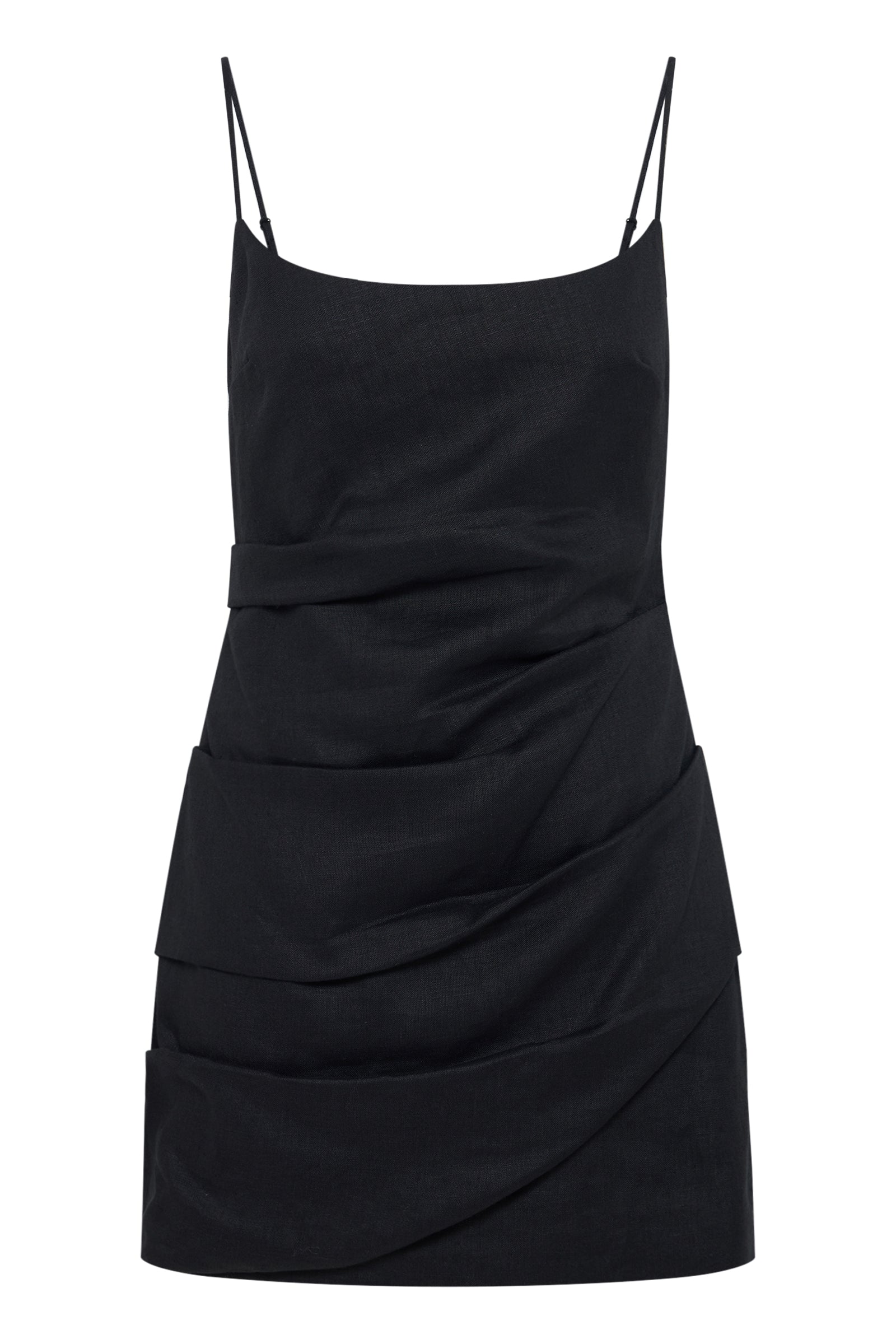 Rani Linen Mini Dress Black 