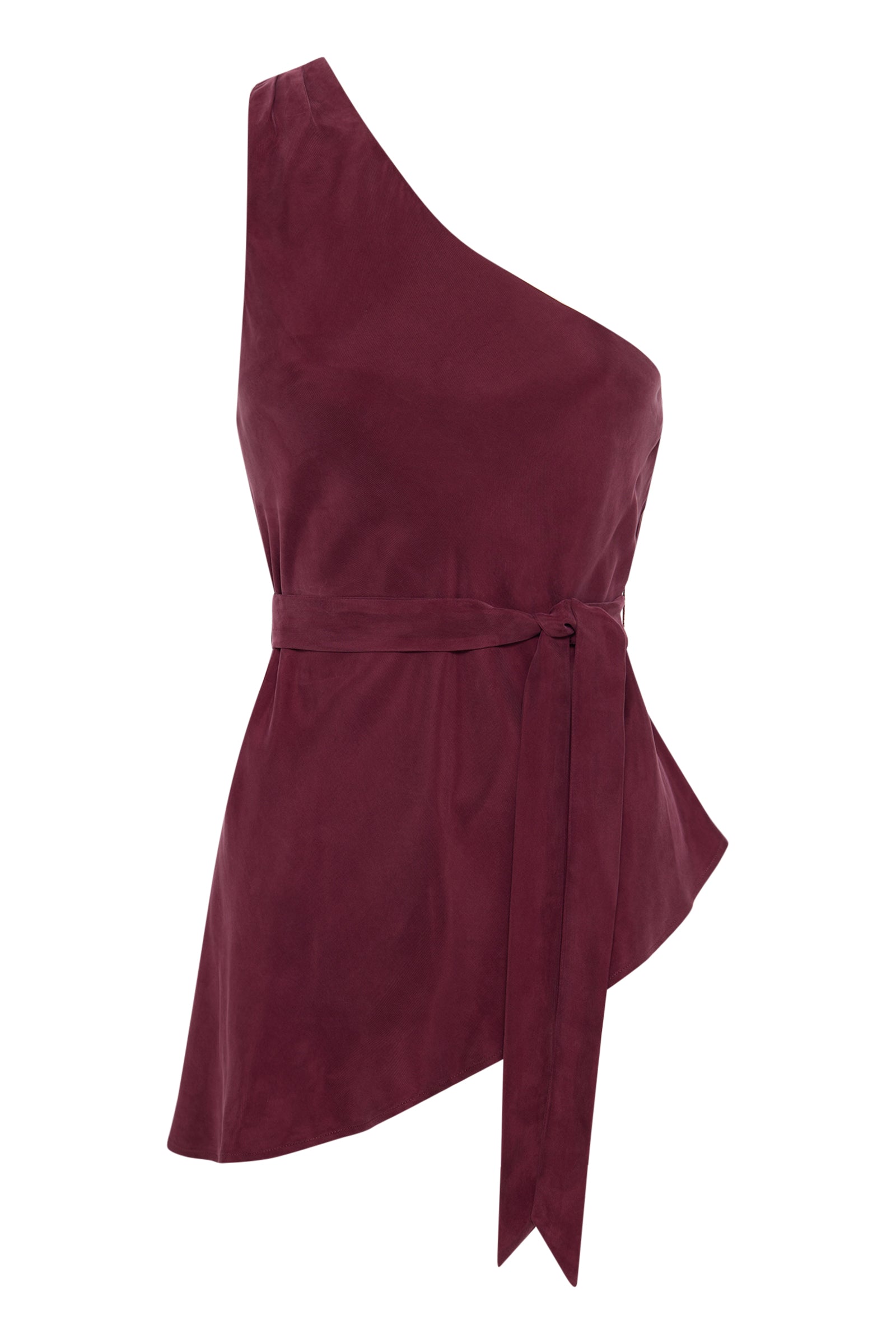 Amaya Cupro Tie Top Merlot 