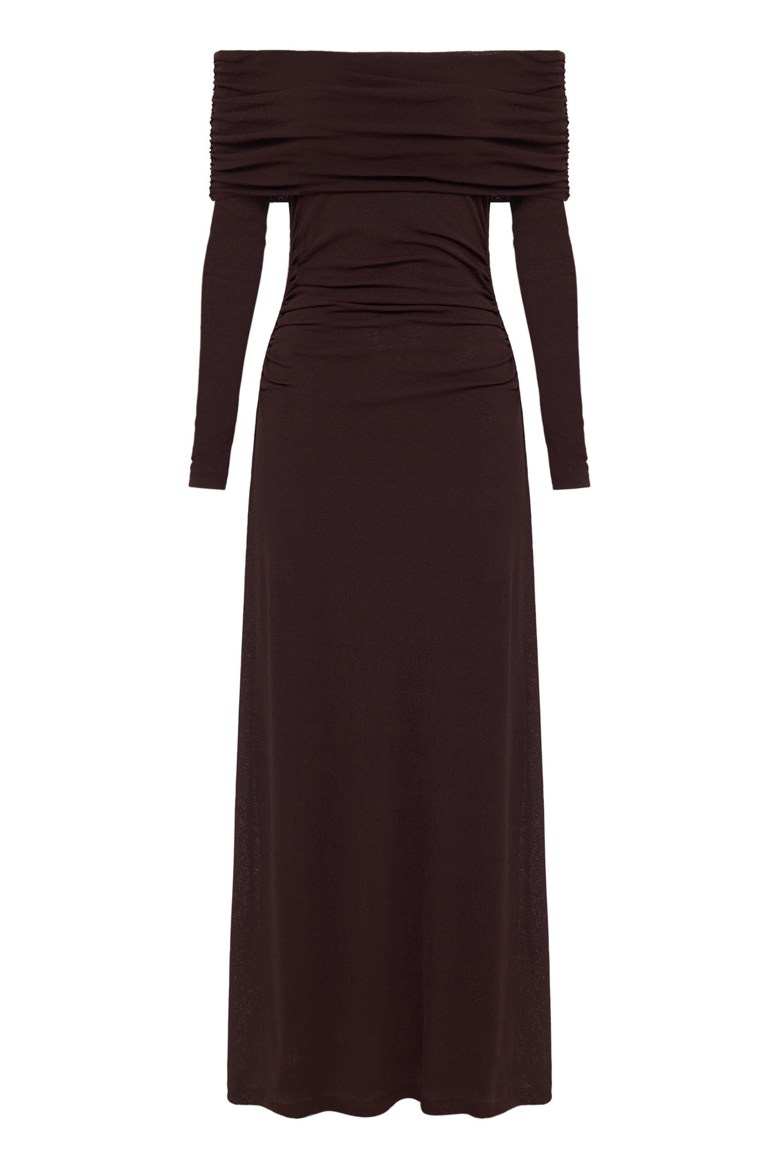 Rue Mesh Ls Dress Raisin 