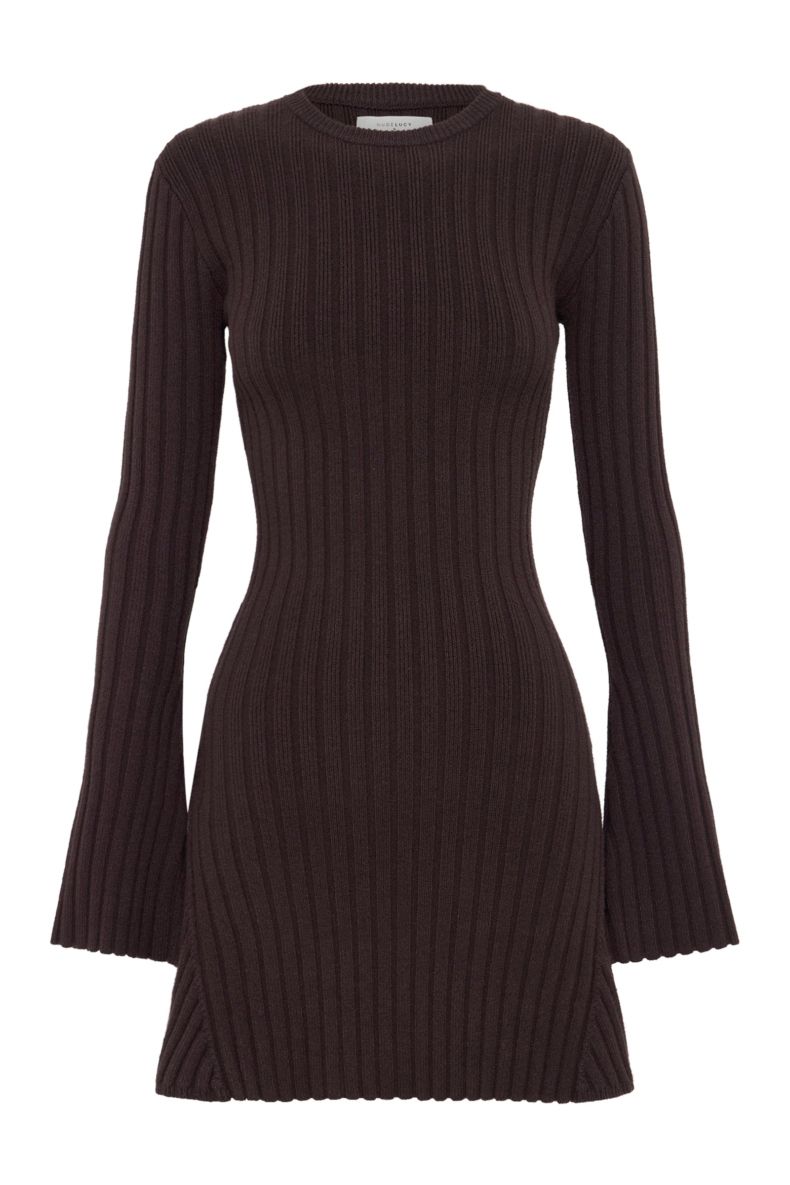 Astrid Knit Mini Dress Espresso 