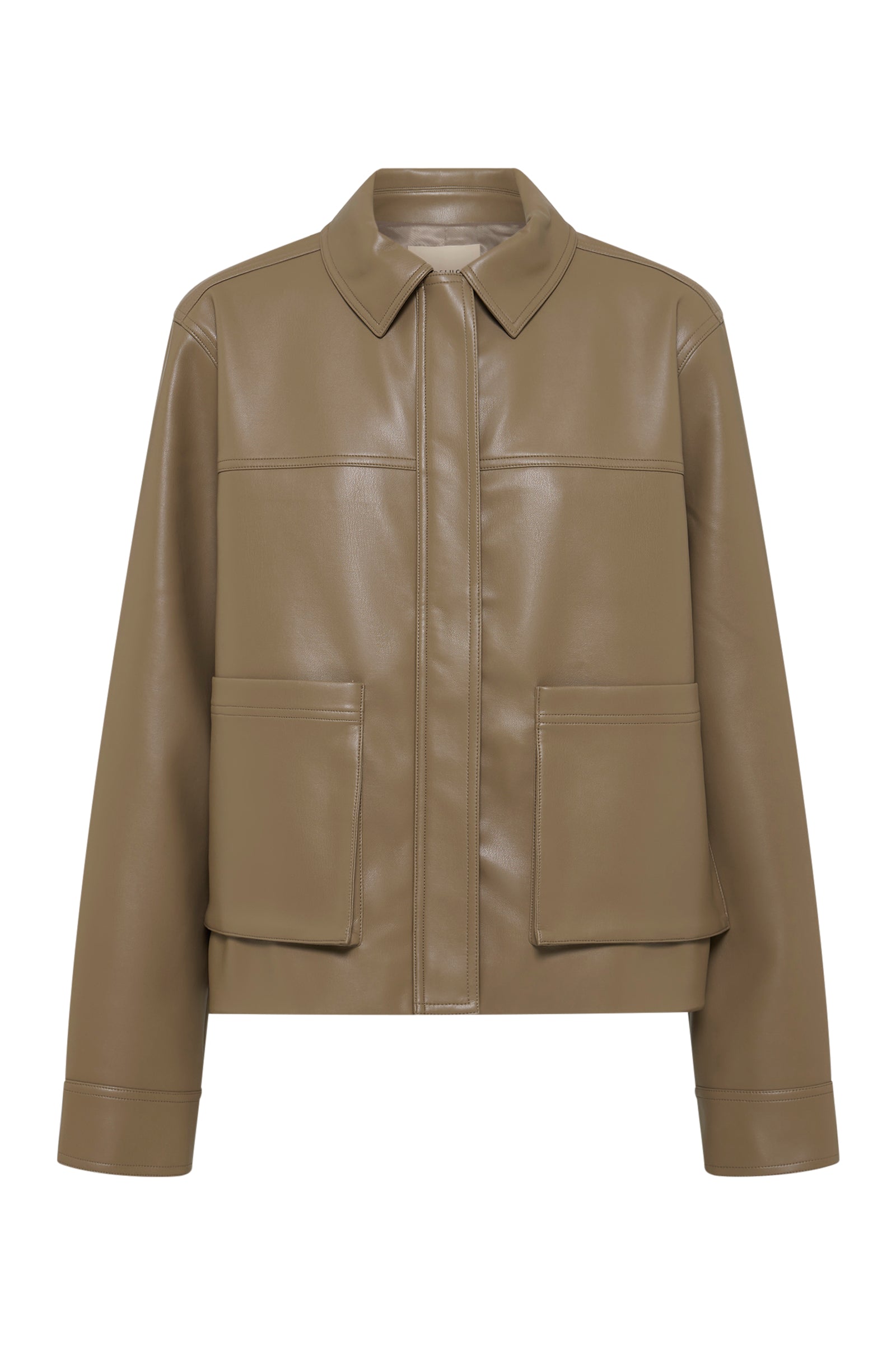 Maude Vegan Leather Jacket Grove 