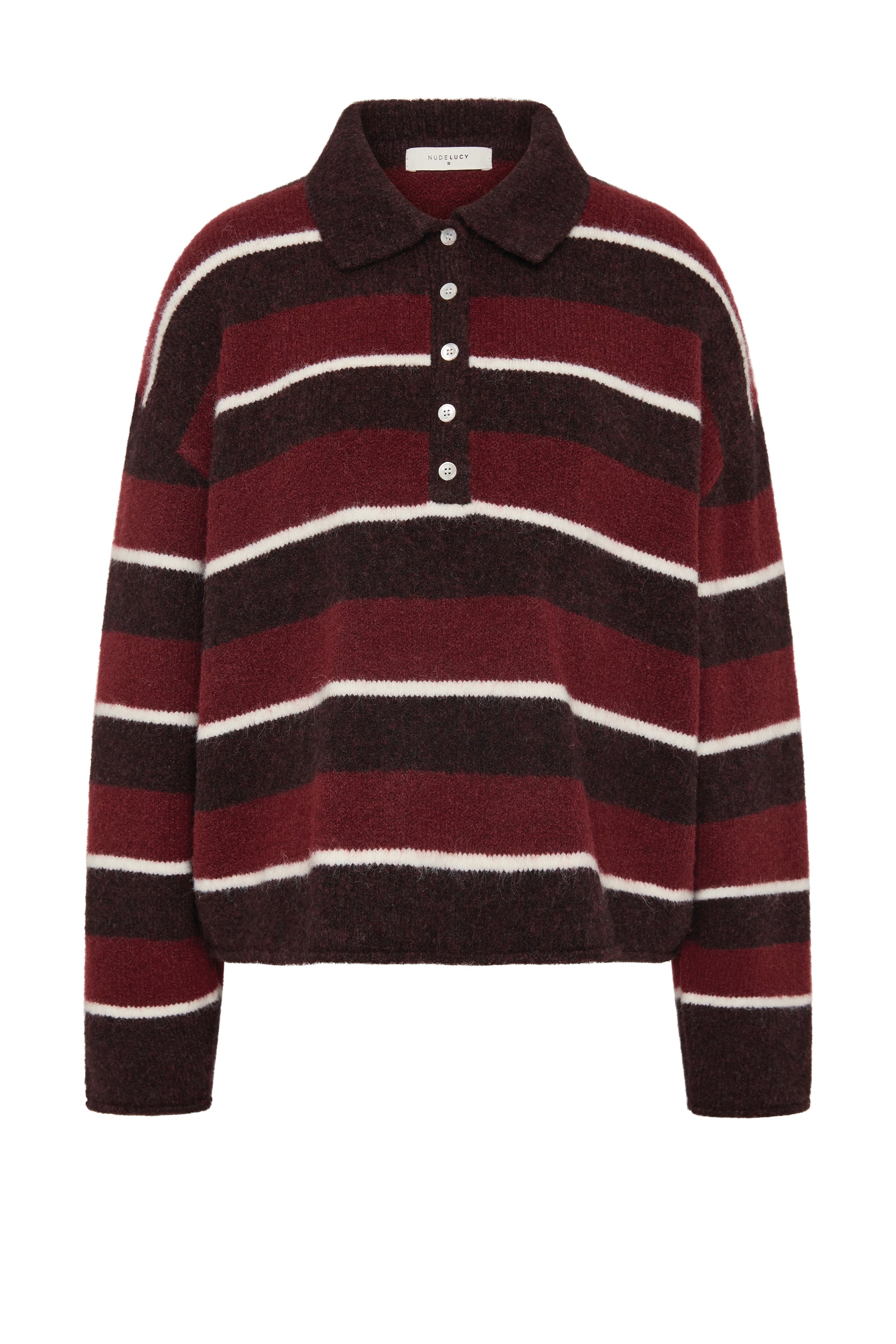 Maia Rugby Knit Mulberry Stripe 