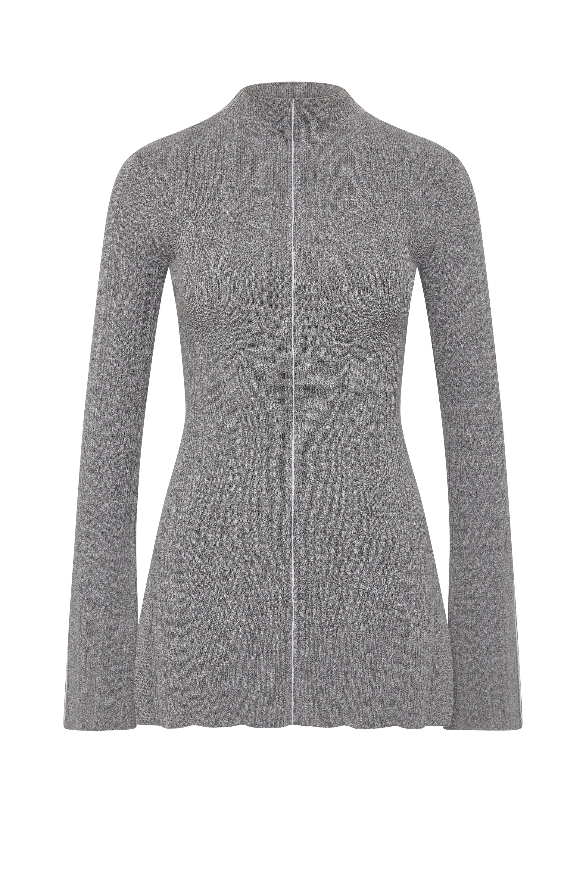 Sedona Knit Top Grey Marle 