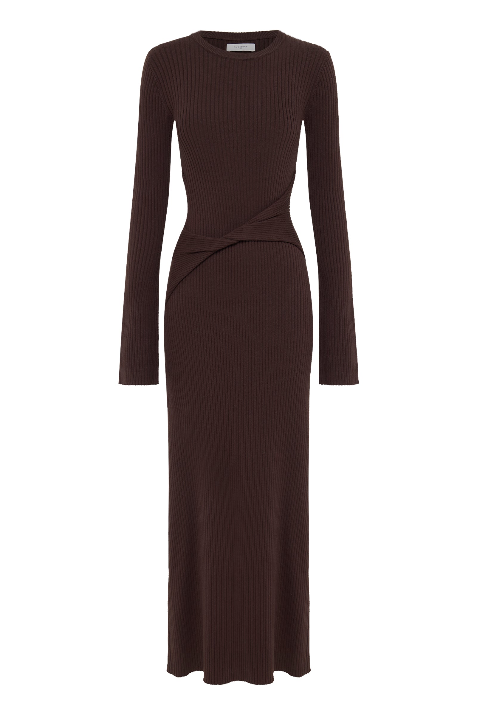 Cecile Knit Maxi Dress Chocolate 