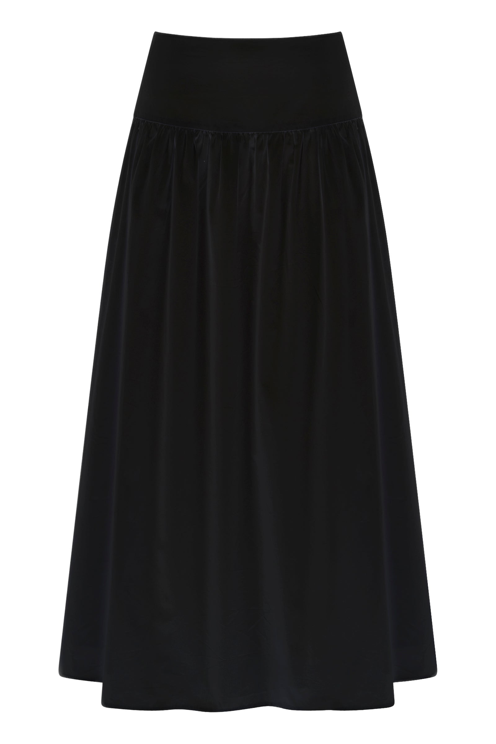Greta Poplin Skirt Black 