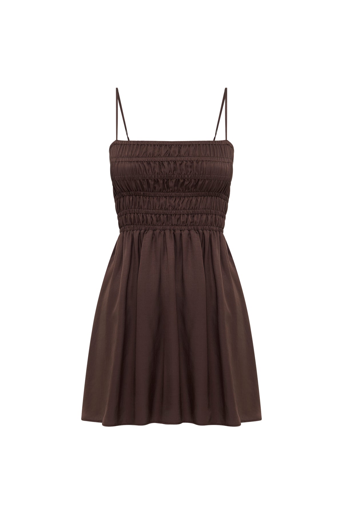 Jaslynn Tencel Mini Dress Chocolate 