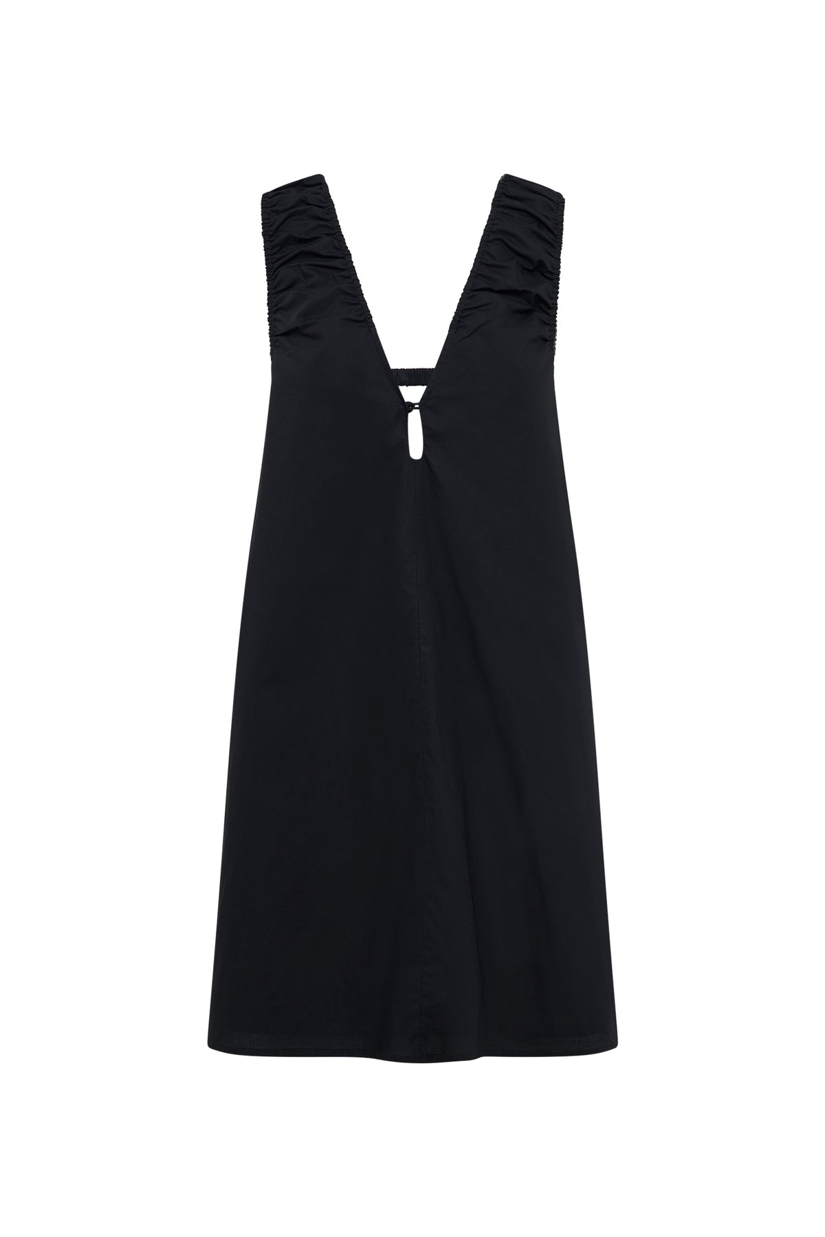 Cerie Poplin Mini Dress Black 