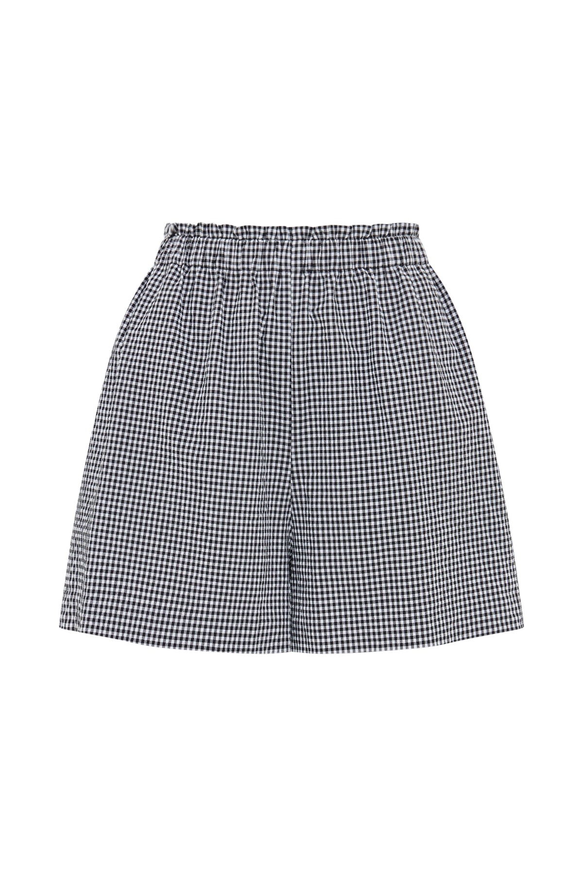 Hazel Short Black Gingham 