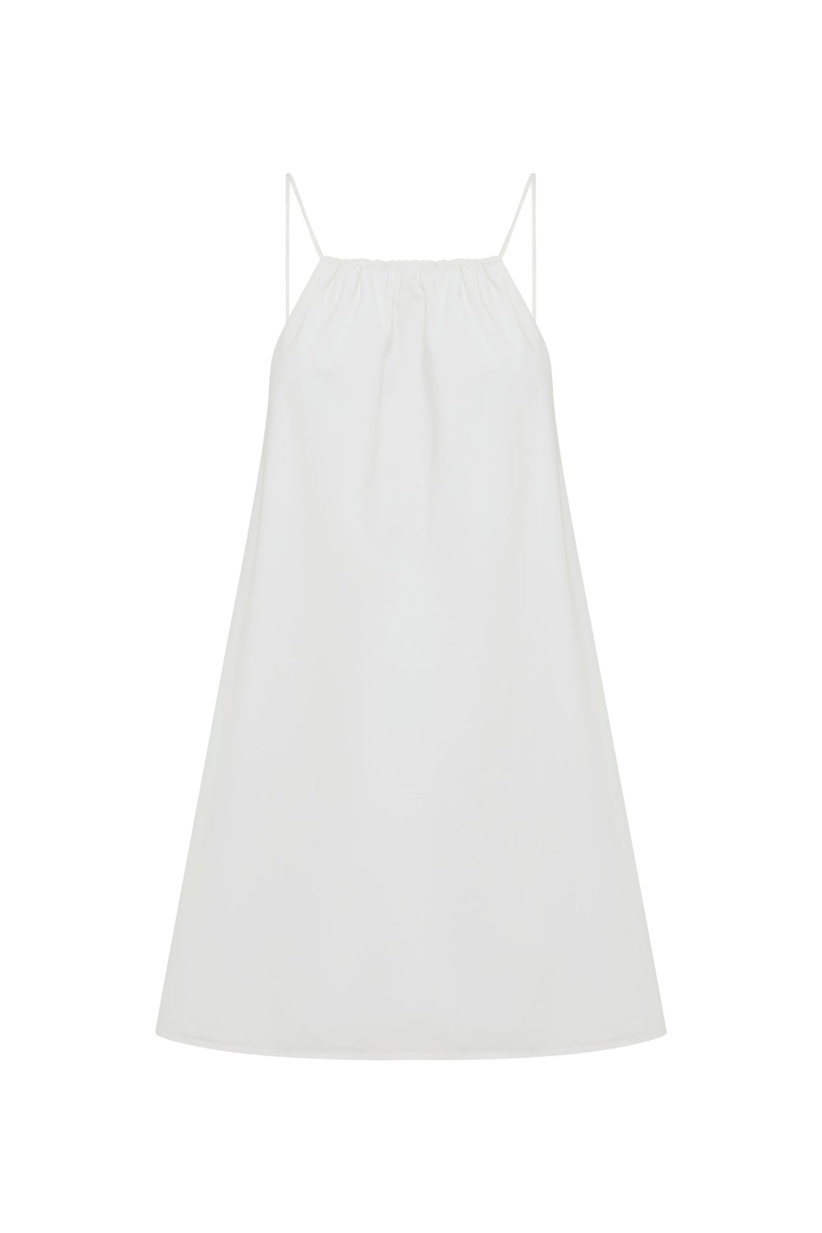 Lia Poplin Mini Dress White 