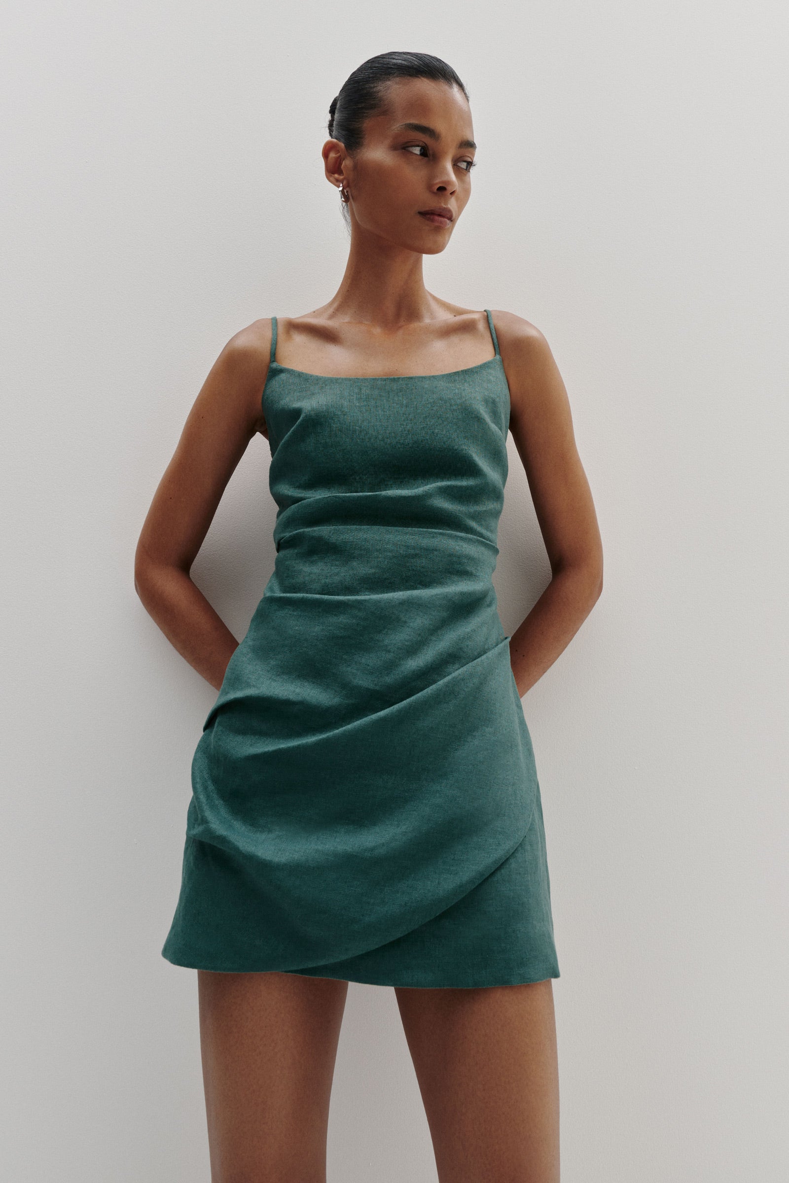 Shop Rani Linen Mini Dress | Nude Lucy Shop Rani Linen Mini Dress | Nude Lucy