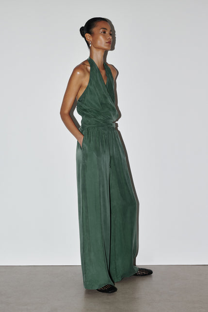 Leon Cupro Pant Emerald 