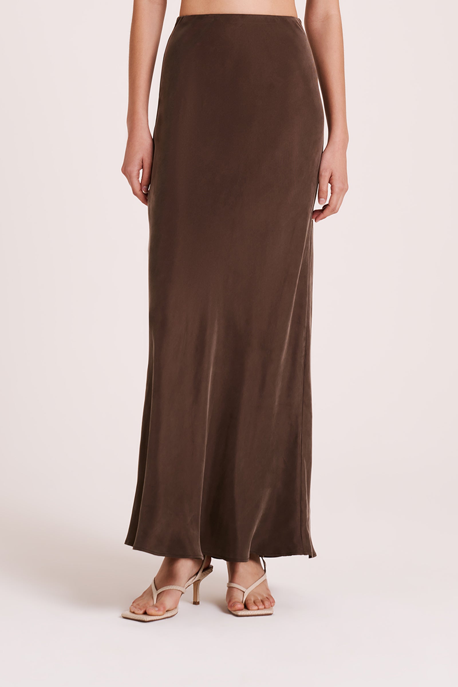 Ines Cupro Skirt Bark 