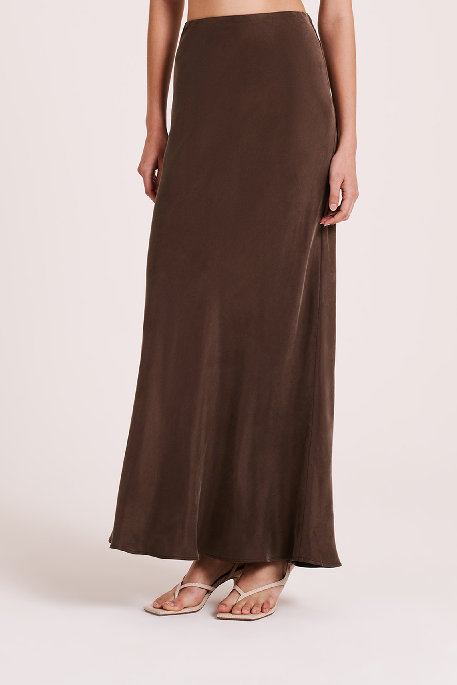 Ines Cupro Skirt Bark 