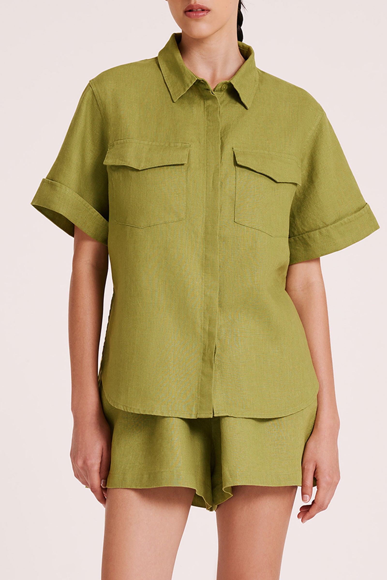 Desi Linen Shirt Fern 