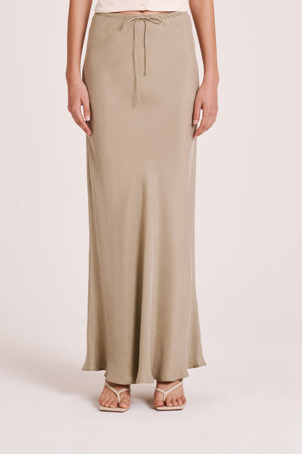 Lea Cupro Skirt Olive 