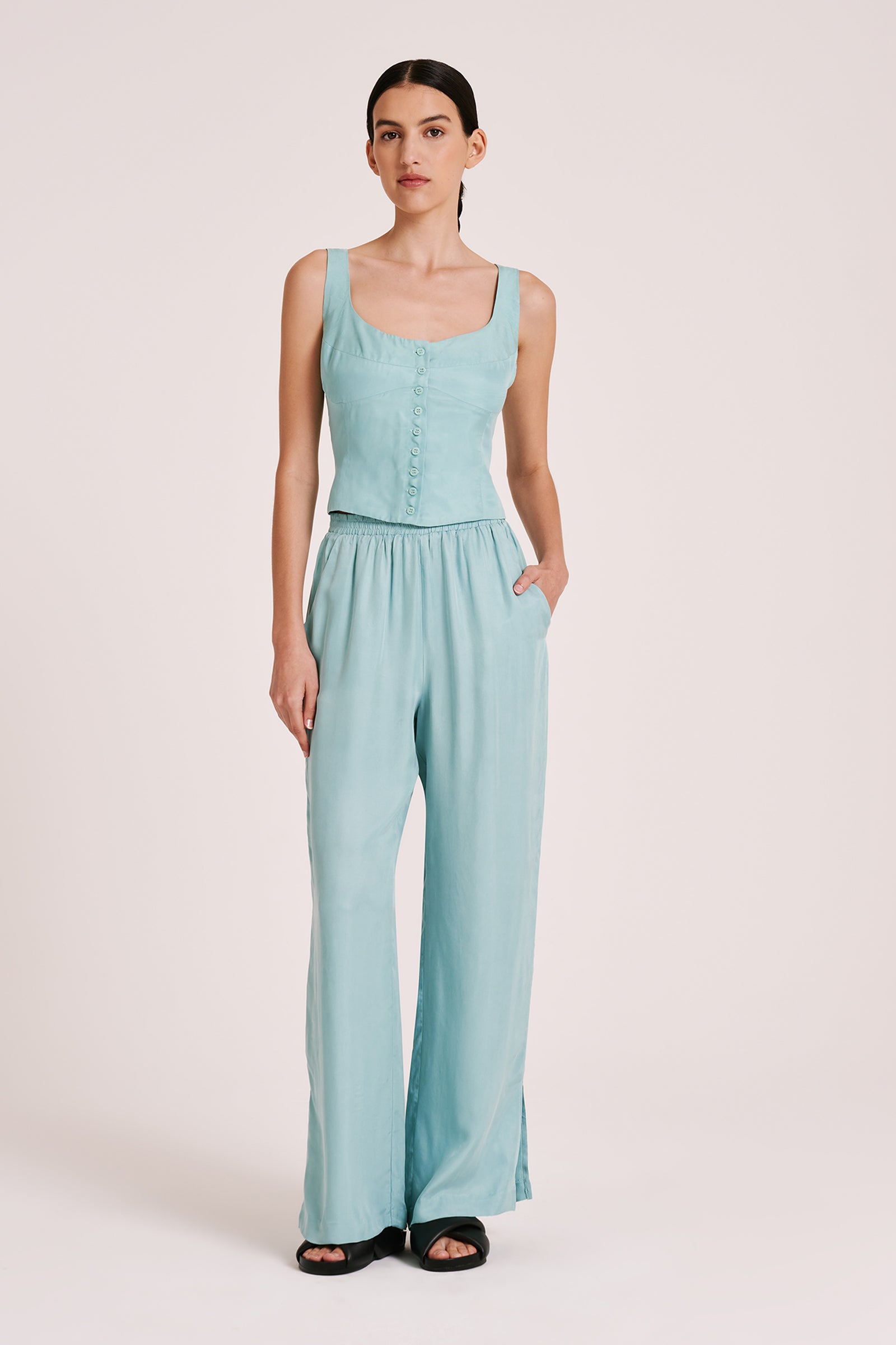 Dara Cupro Pant Aqua 