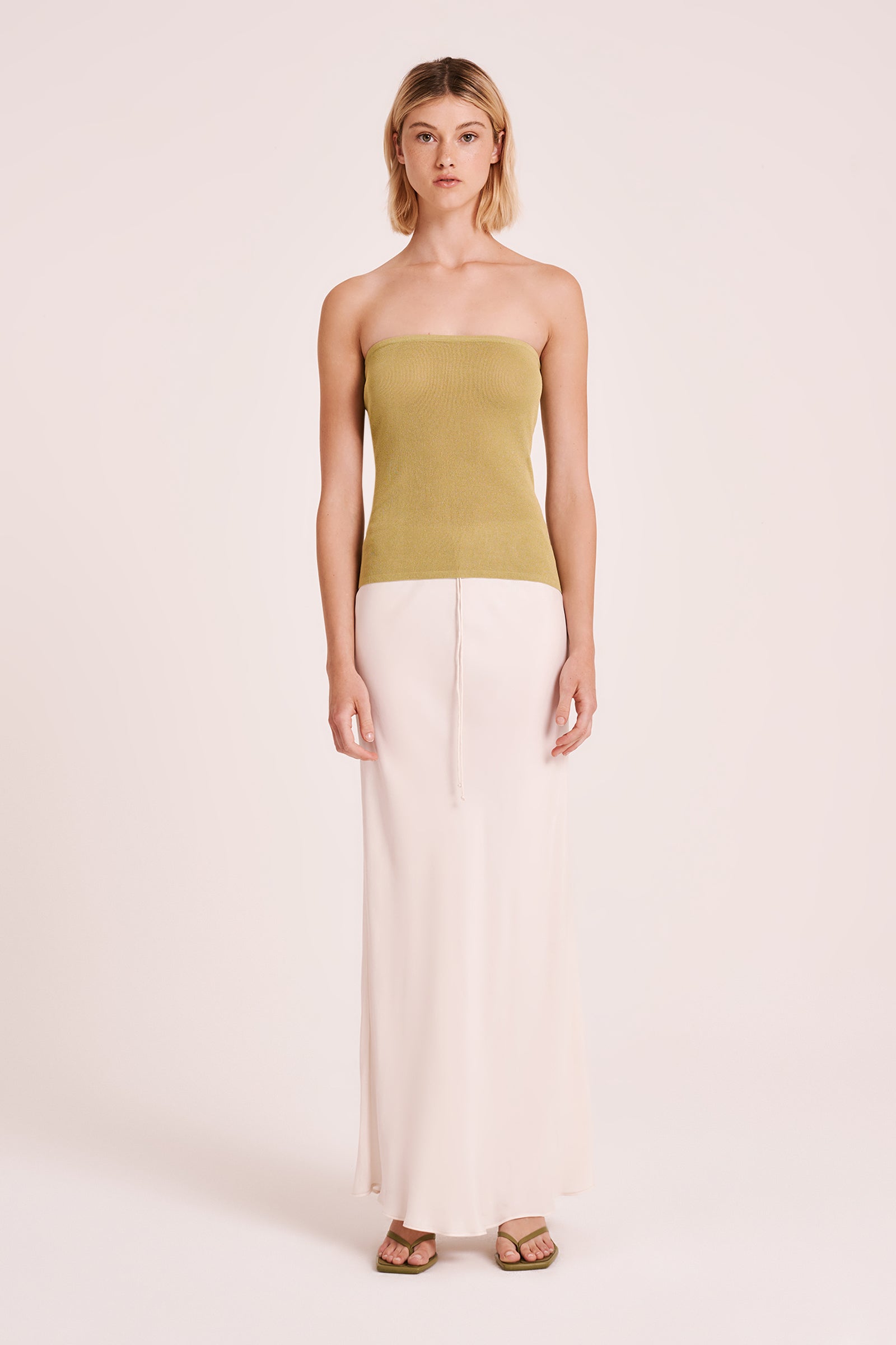 Hayz Cupro Maxi Skirt Cloud 
