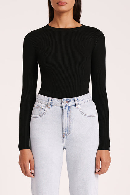 Classic Ls Knit Black 