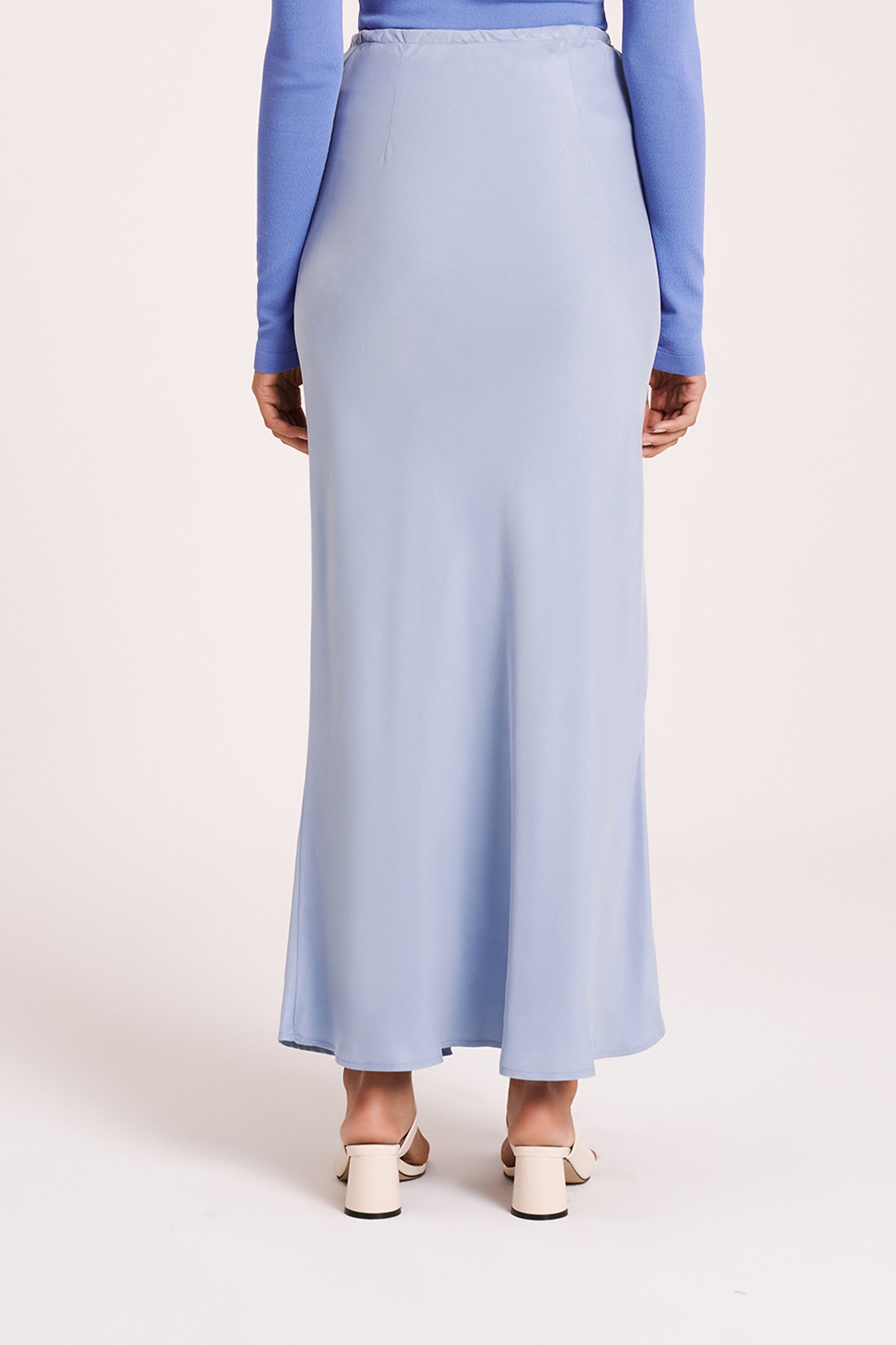 Hayz Cupro Maxi Skirt Sky 