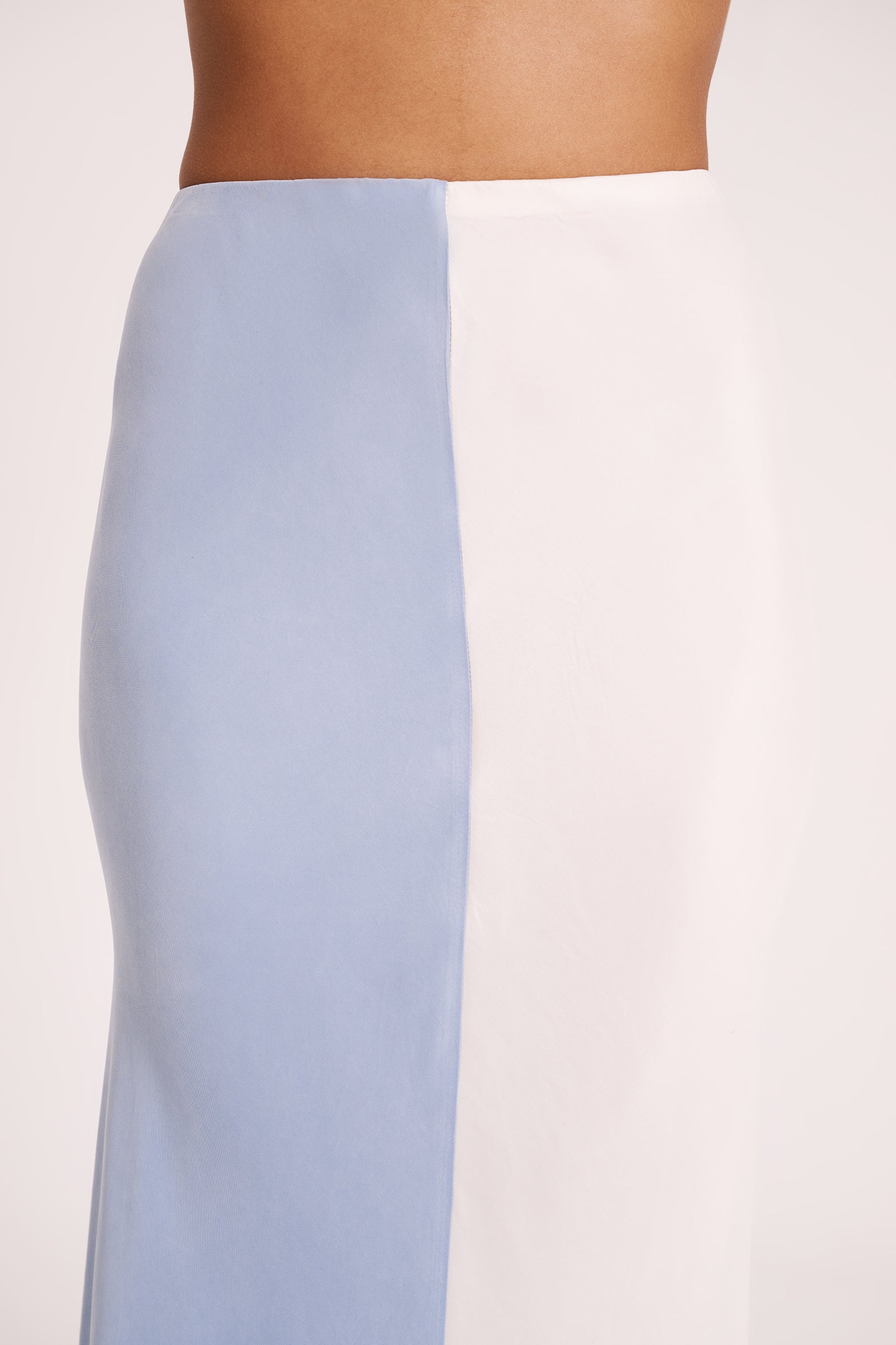 Mano Cupro Skirt Sky Splice 