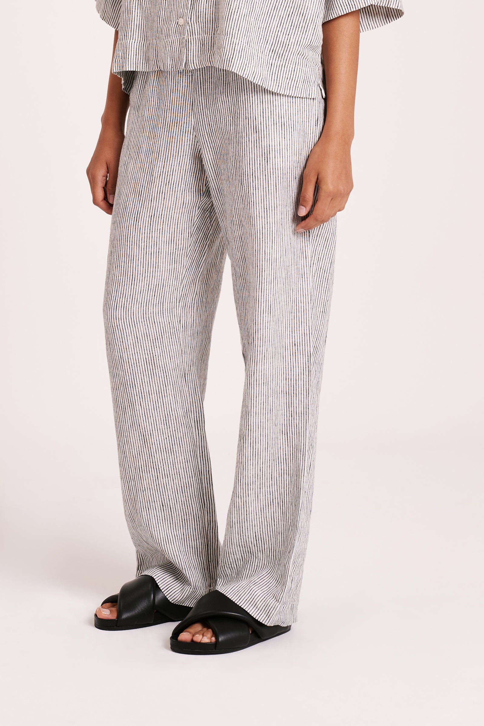 Lounge Stripe Linen Pant Pinstripe 