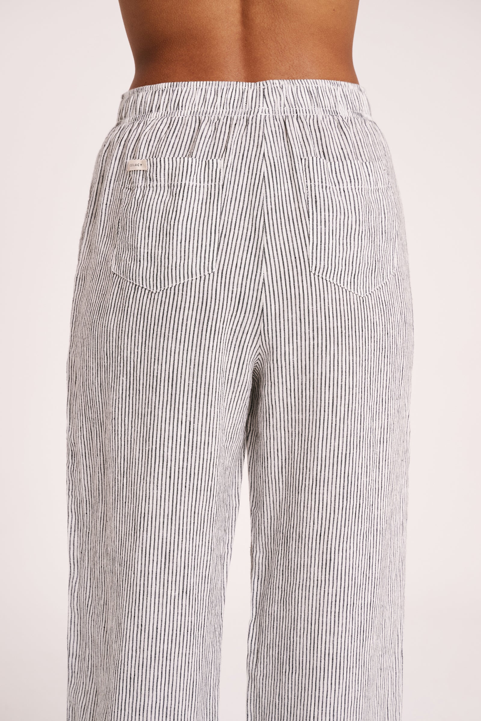 Lounge Stripe Linen Pant Pinstripe 