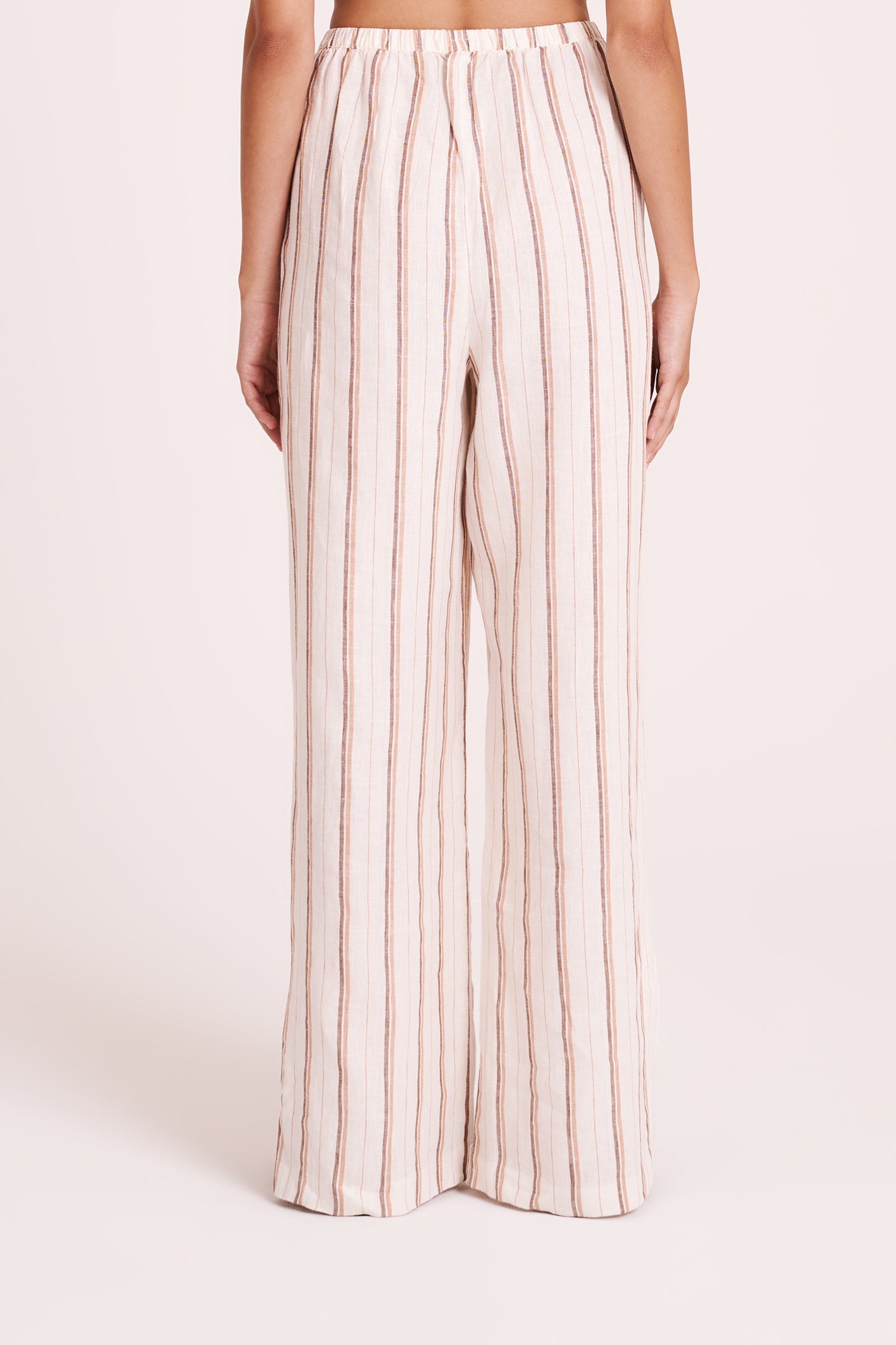 Aisha Linen Pant Amber Stripe 