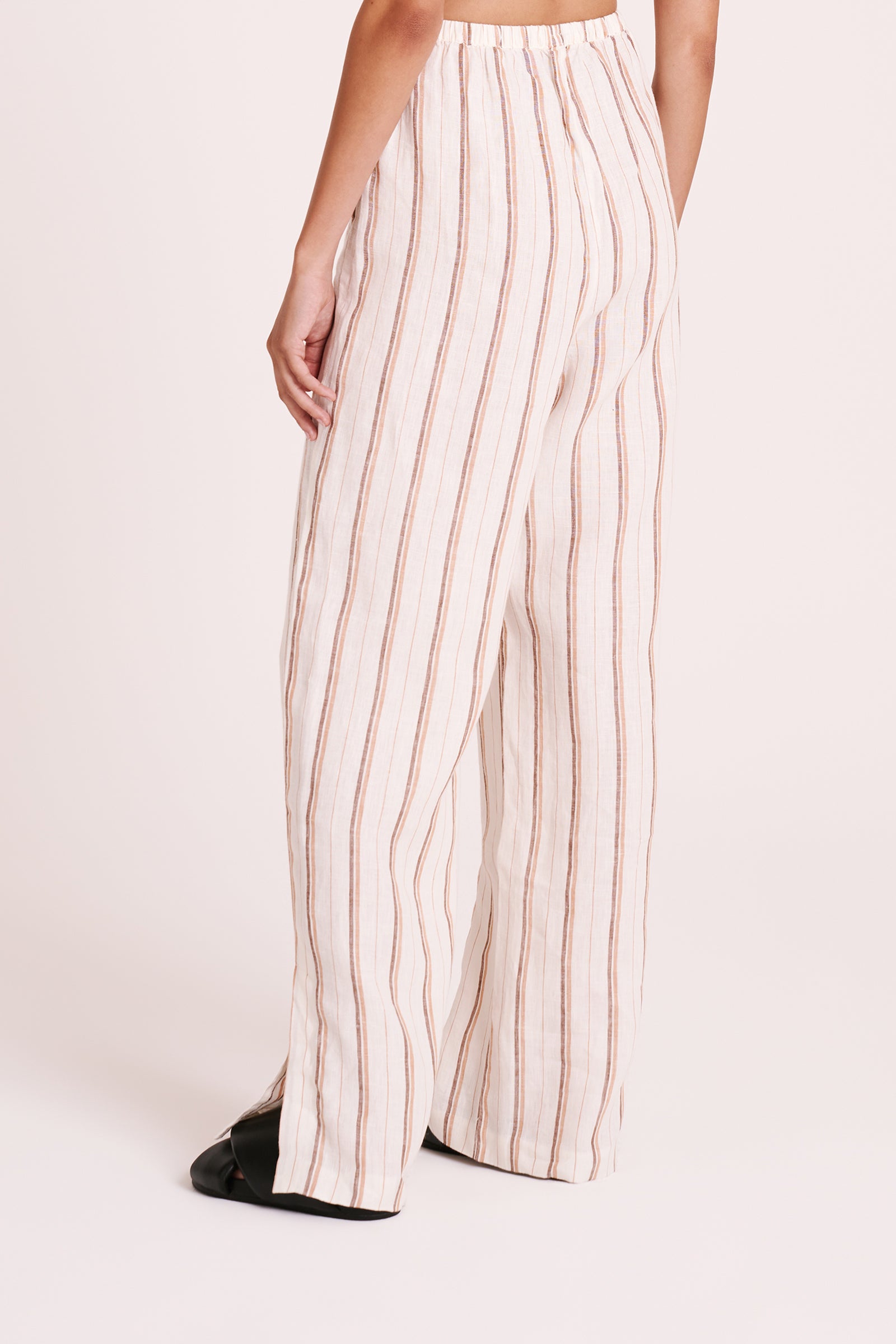 Aisha Linen Pant Amber Stripe 