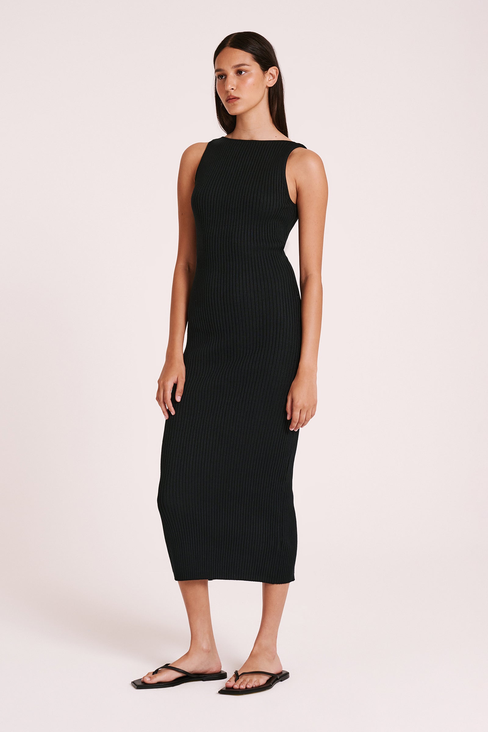 Ami Knit Dress Black 