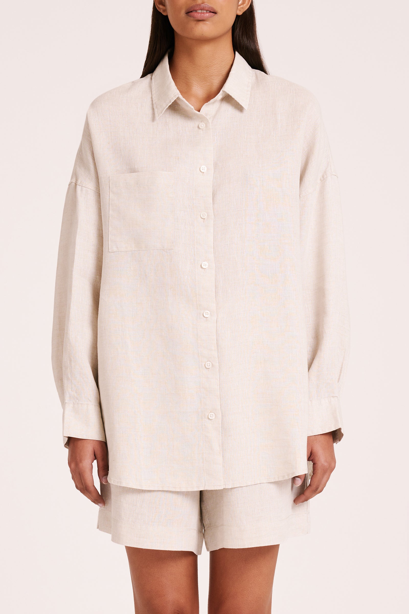 Lounge Linen Heritage Shirt & Short Set 