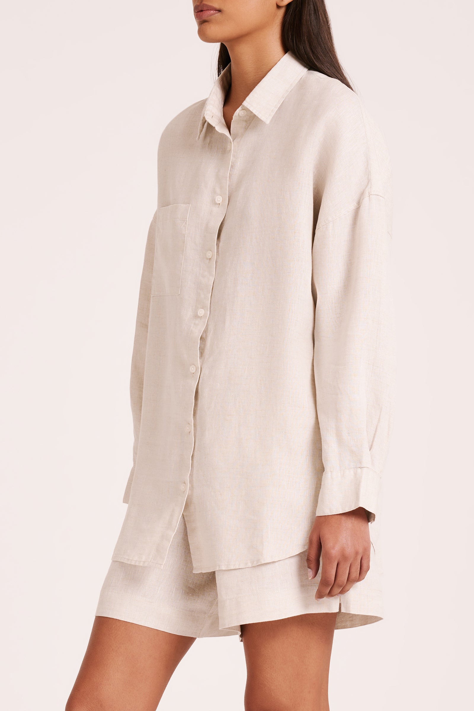 Lounge Linen Heritage Shirt & Short Set 