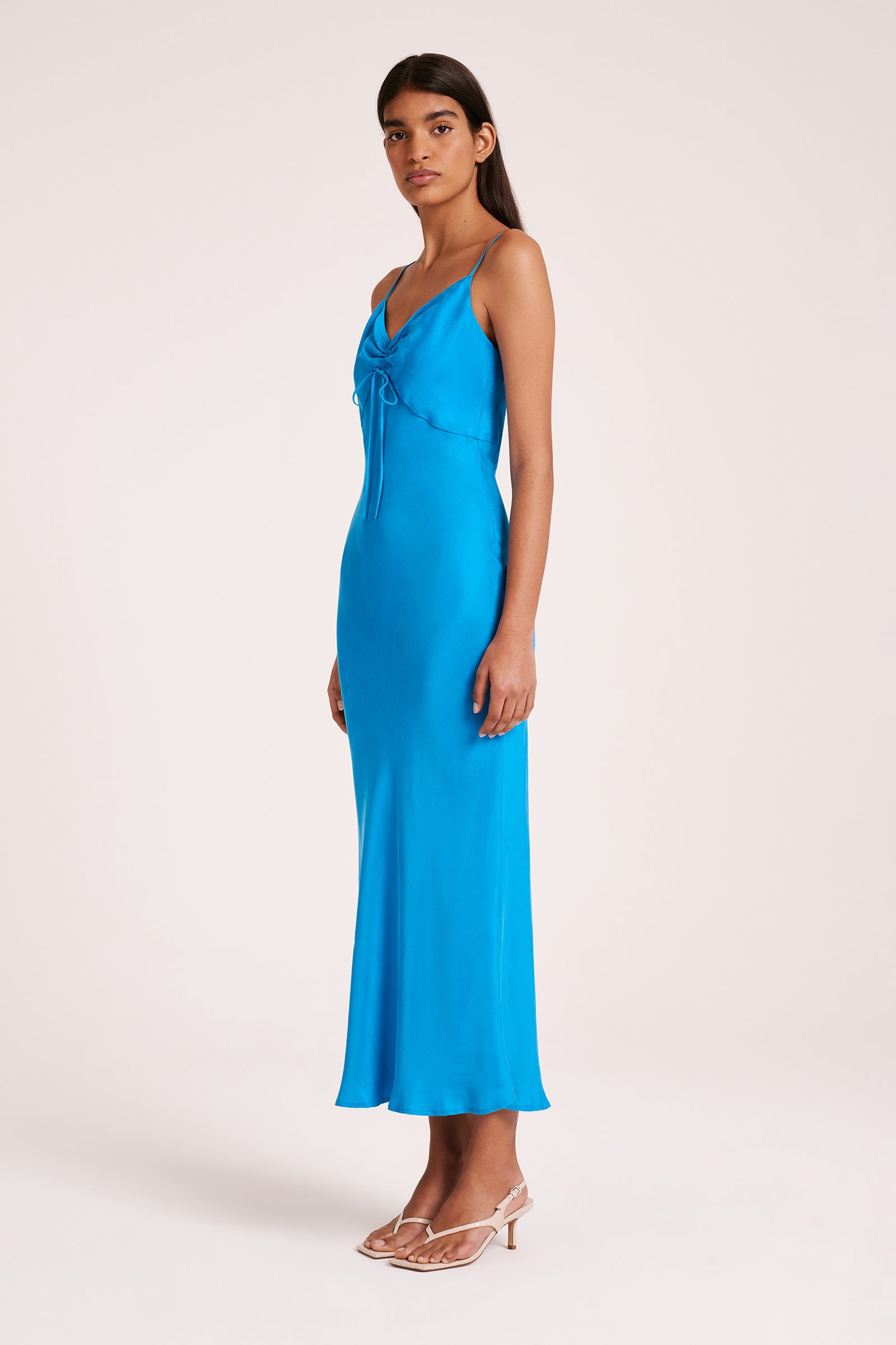 Lea Cupro Dress Azure 