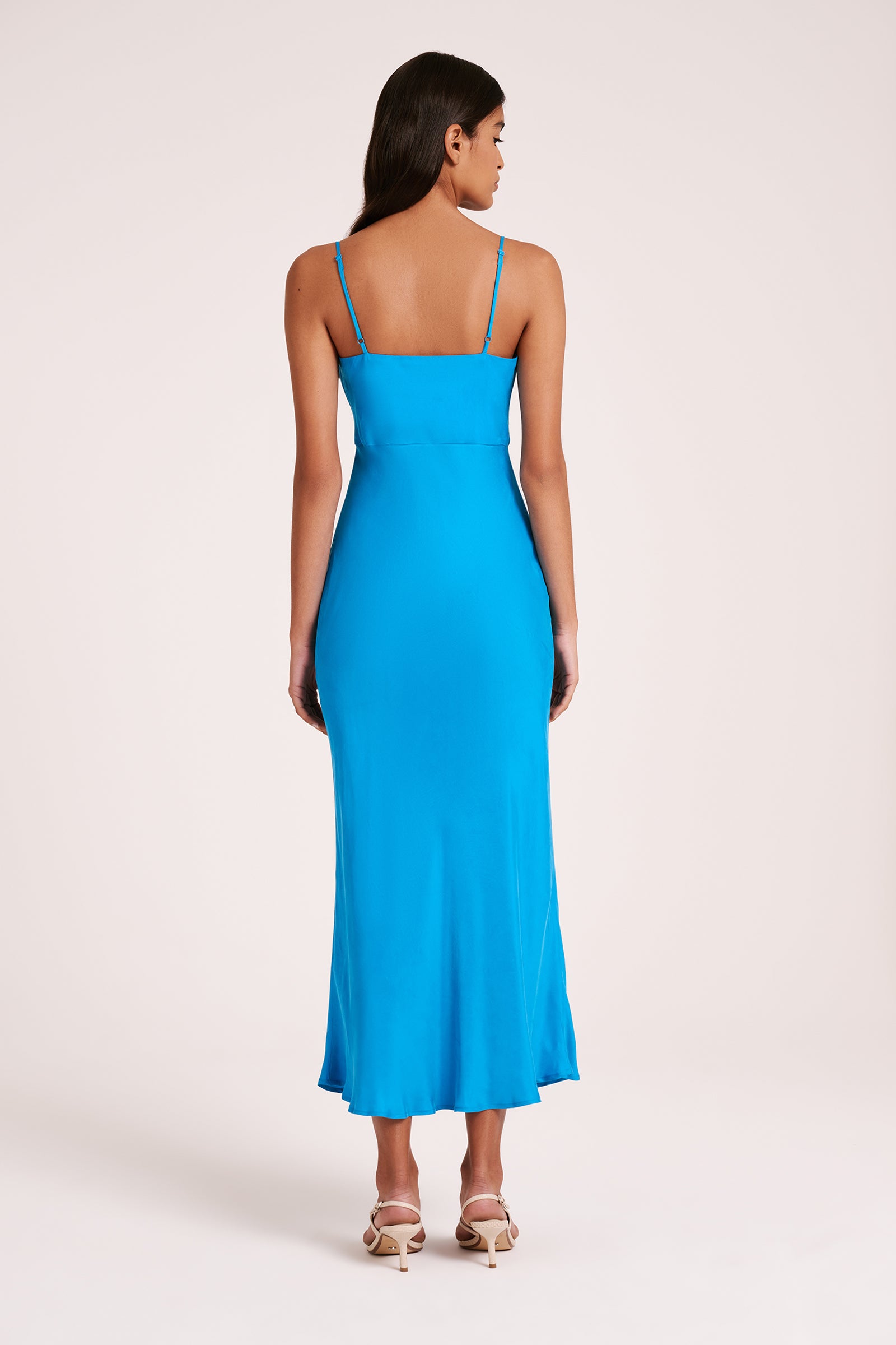 Lea Cupro Dress Azure 