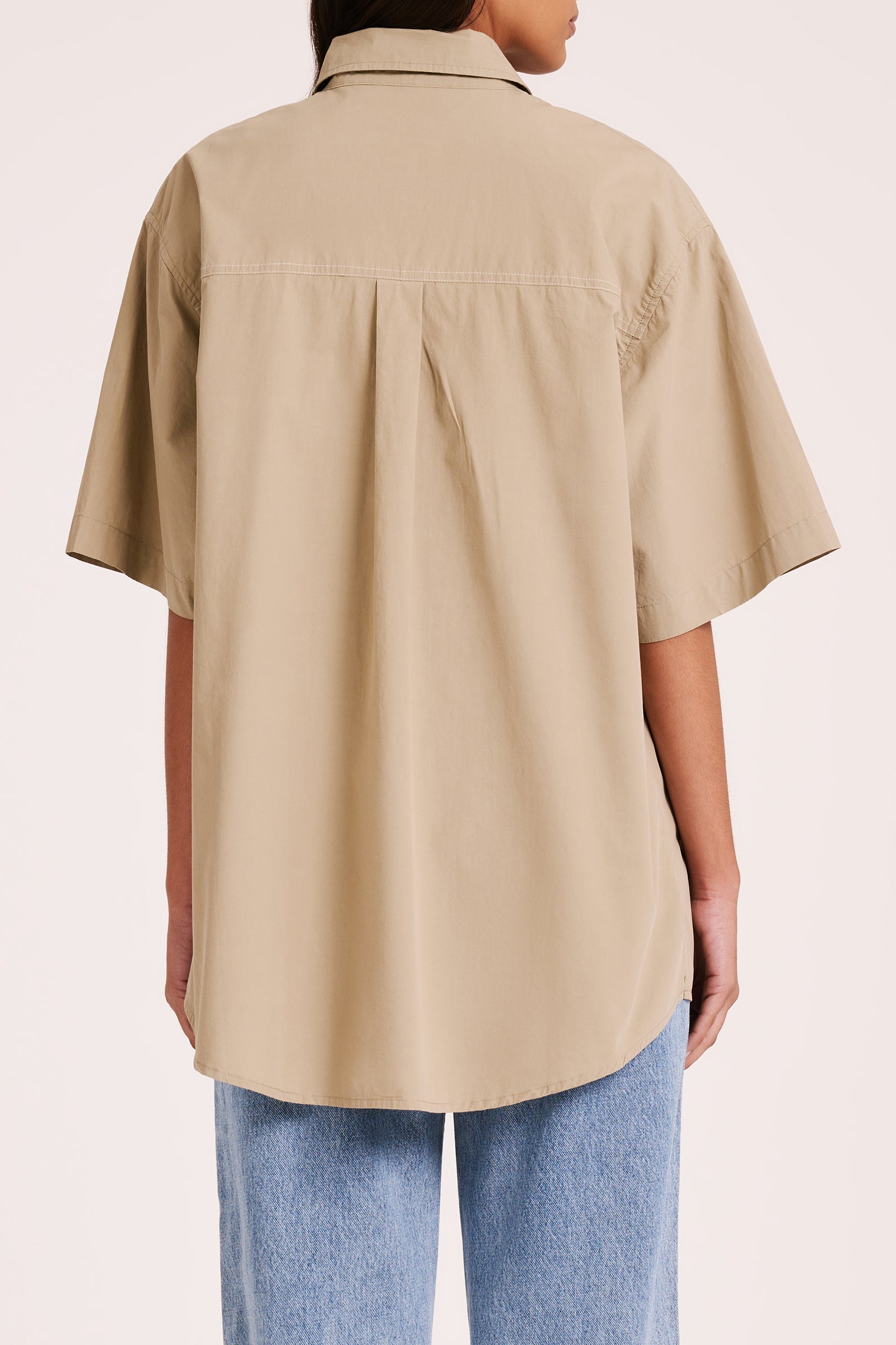 Leo Poplin Shirt Olive 