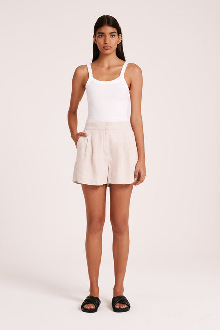 THILDA TAILORED SHORT-Natural