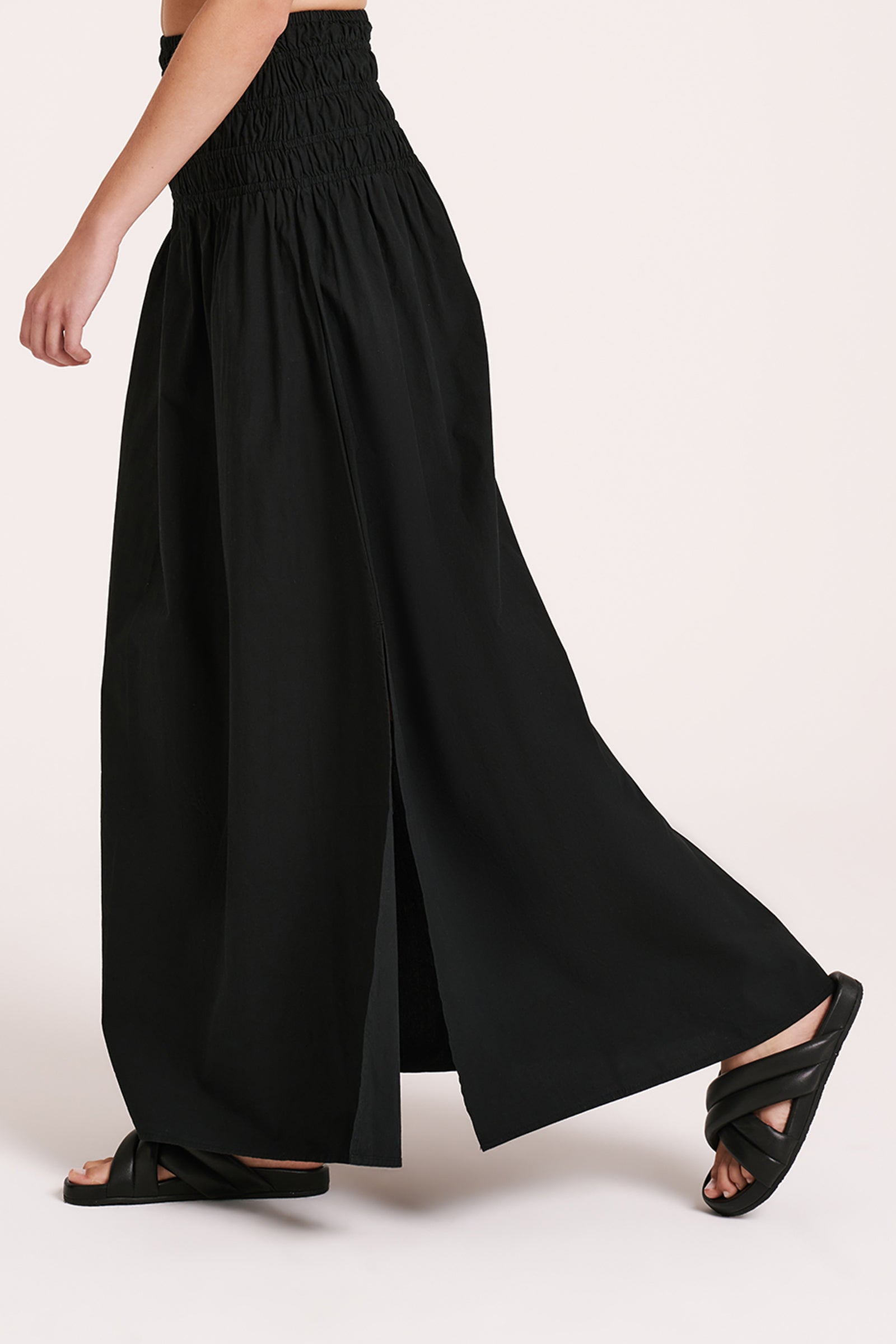 Oasis Poplin Maxi Skirt Black 