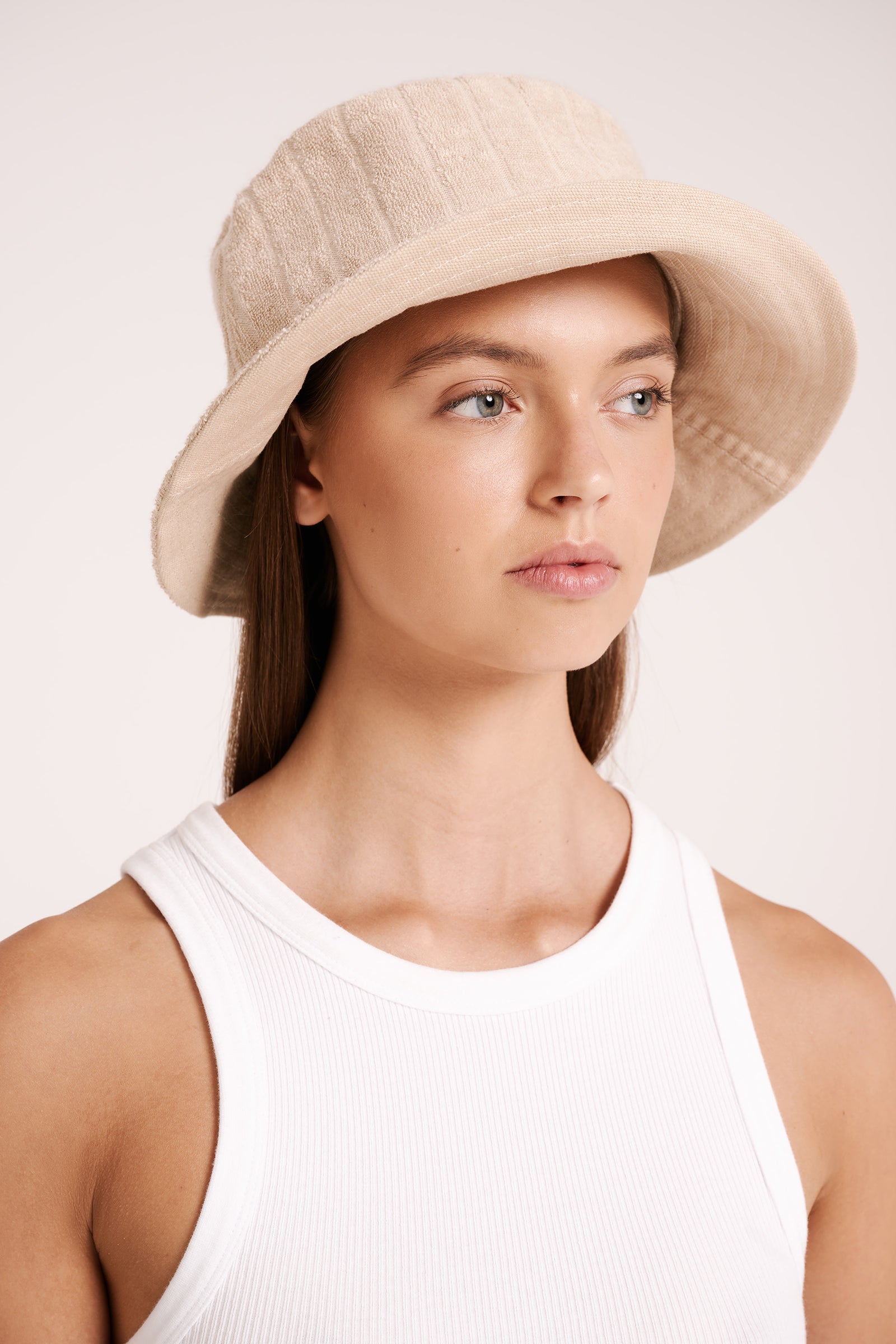 Terry Bucket Hat Natural 