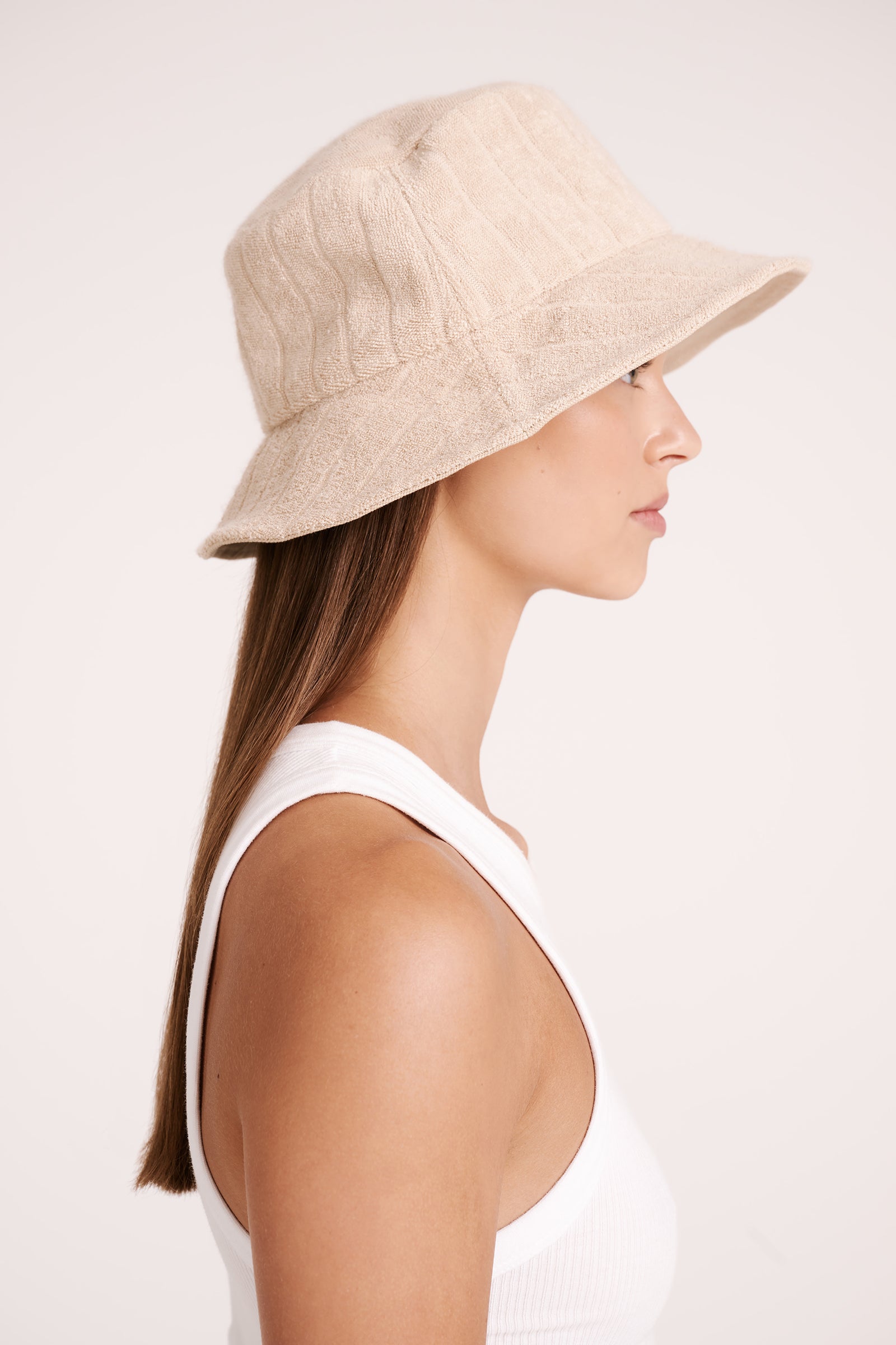 Terry Bucket Hat Natural 