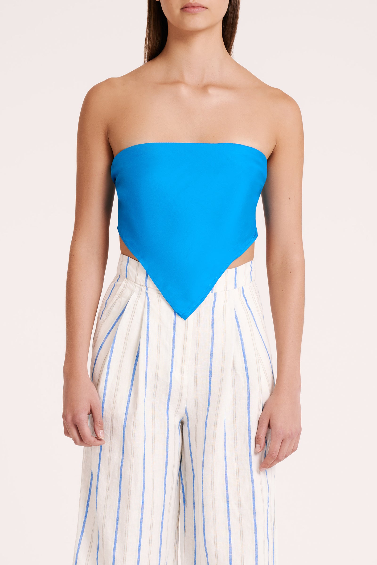 Lea Cupro Scarf Azure 