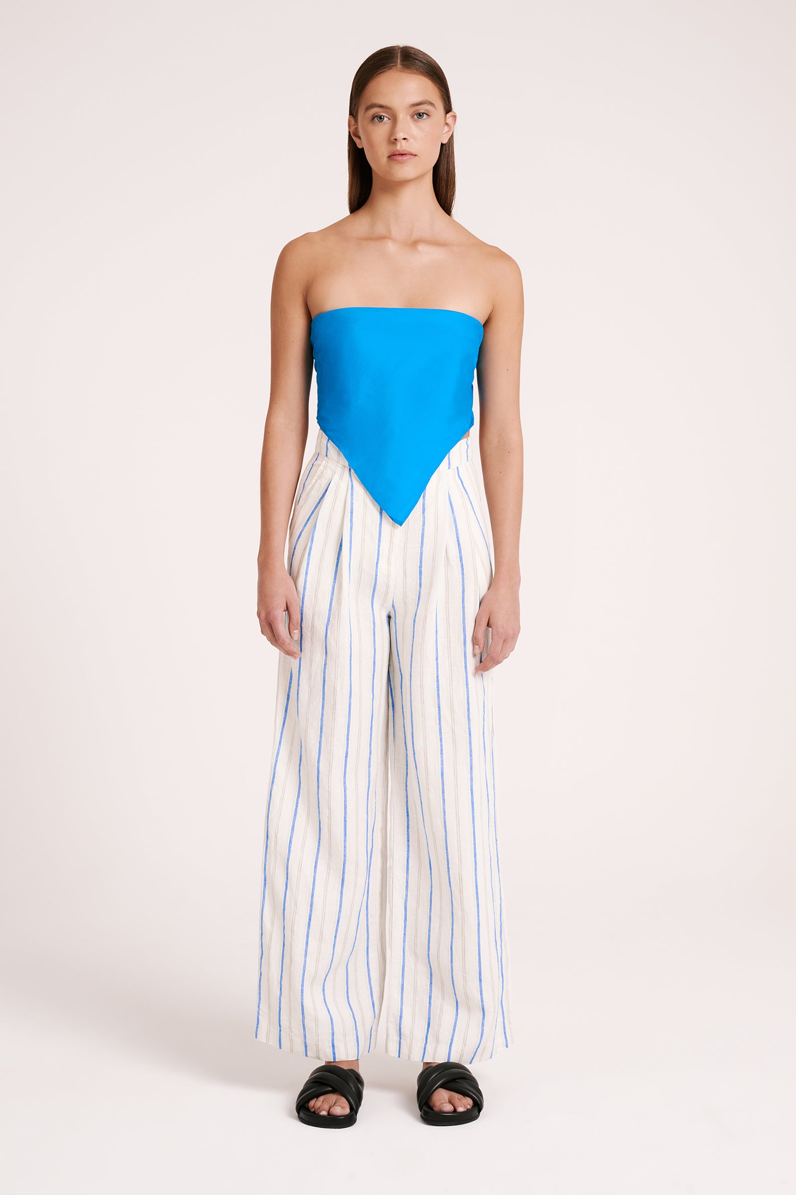 Lea Cupro Scarf Azure 